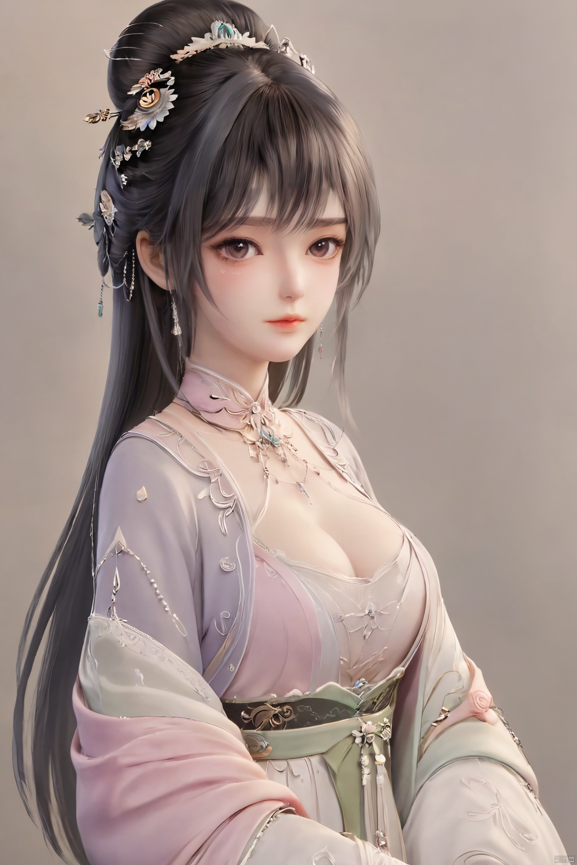 (Masterpiece:1.2), best quality,1girl, looking_at_viewer,(big breasts:1.69), Xshengcaier