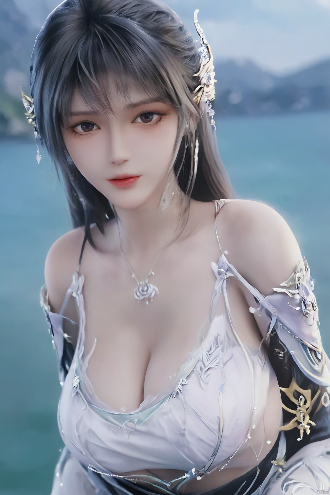 (Masterpiece:1.2), best quality,1girl, looking_at_viewer,(big breasts:1.69), Xshengcaier