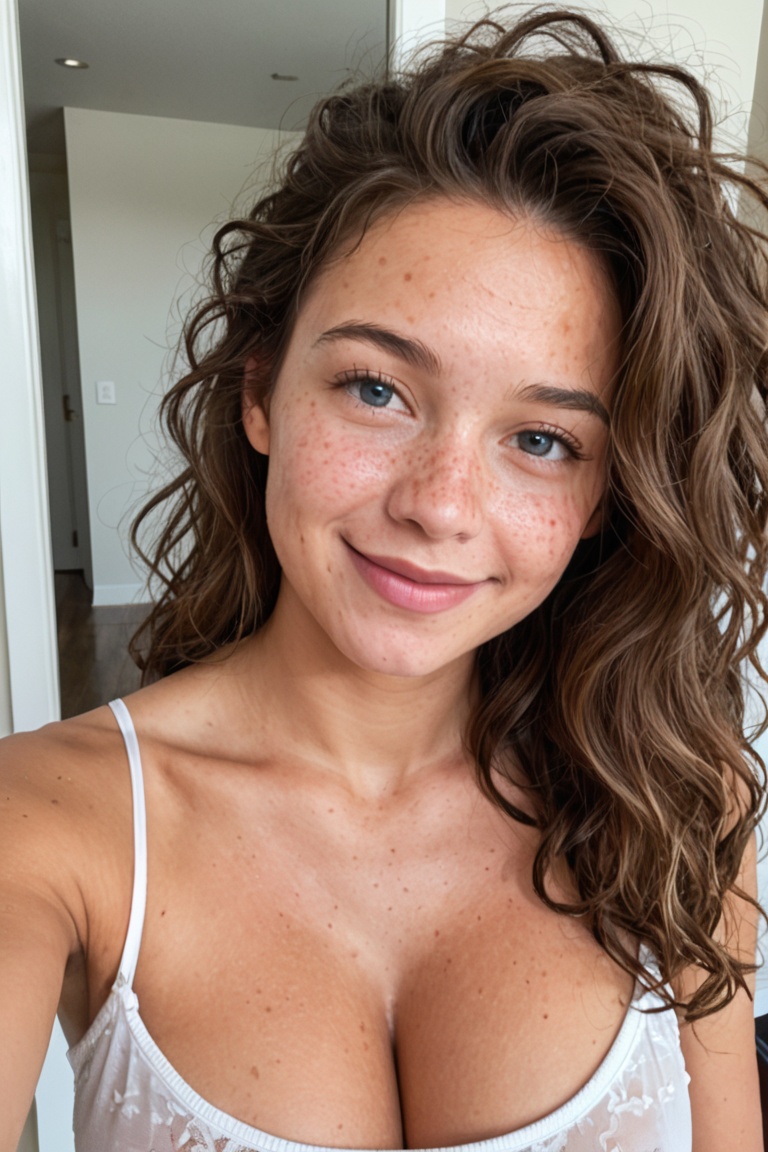 ((close up of her face)) ,  a 19 year old petite gorgeous girl 4ng3l face,  flirty smile on Tensor.Art