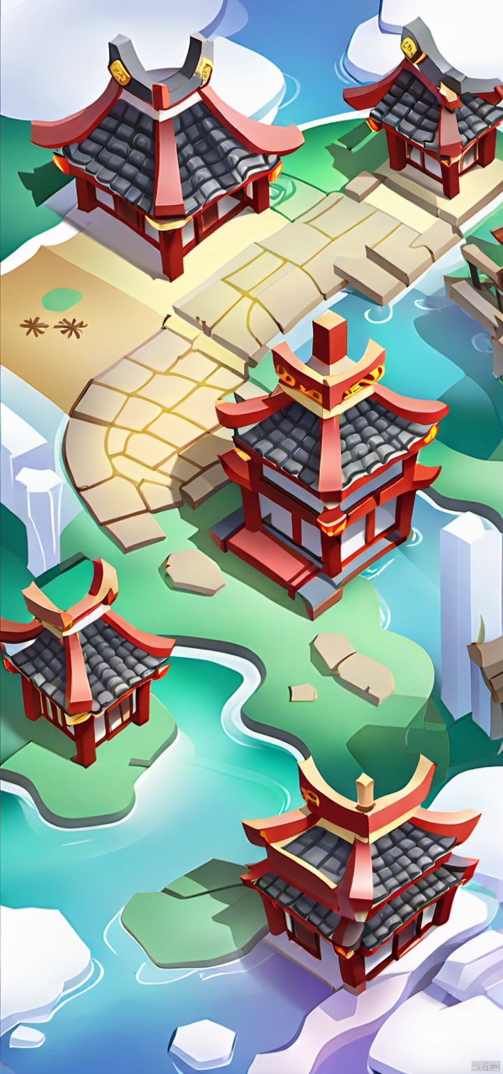 Chinese realistic style,  traditional view,  three Kingdoms map by 浪花鱼影 on Tensor.Art