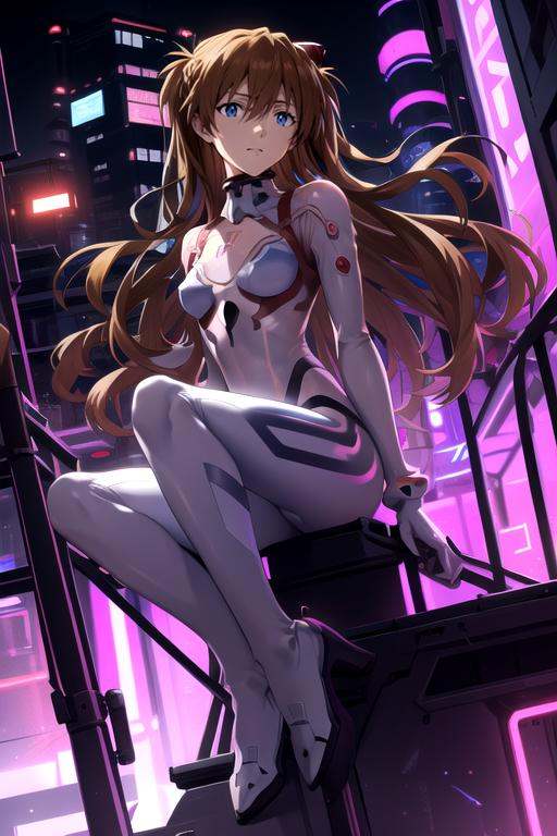 souryuu asuka langley,  white bodysuit,  (masterpiece on Tensor.Art