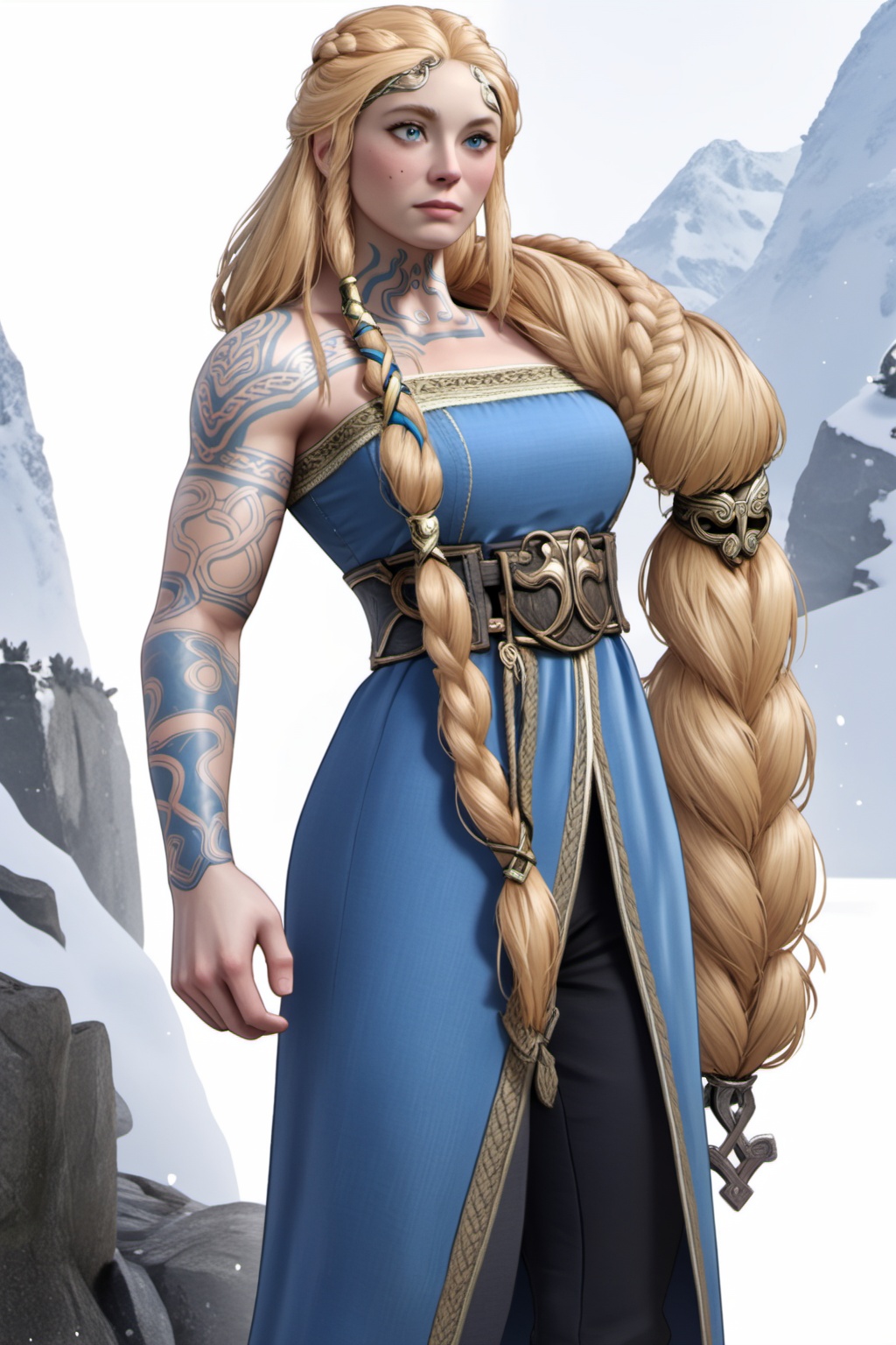 Sif,  blonde hair,  long hairs on Tensor.Art