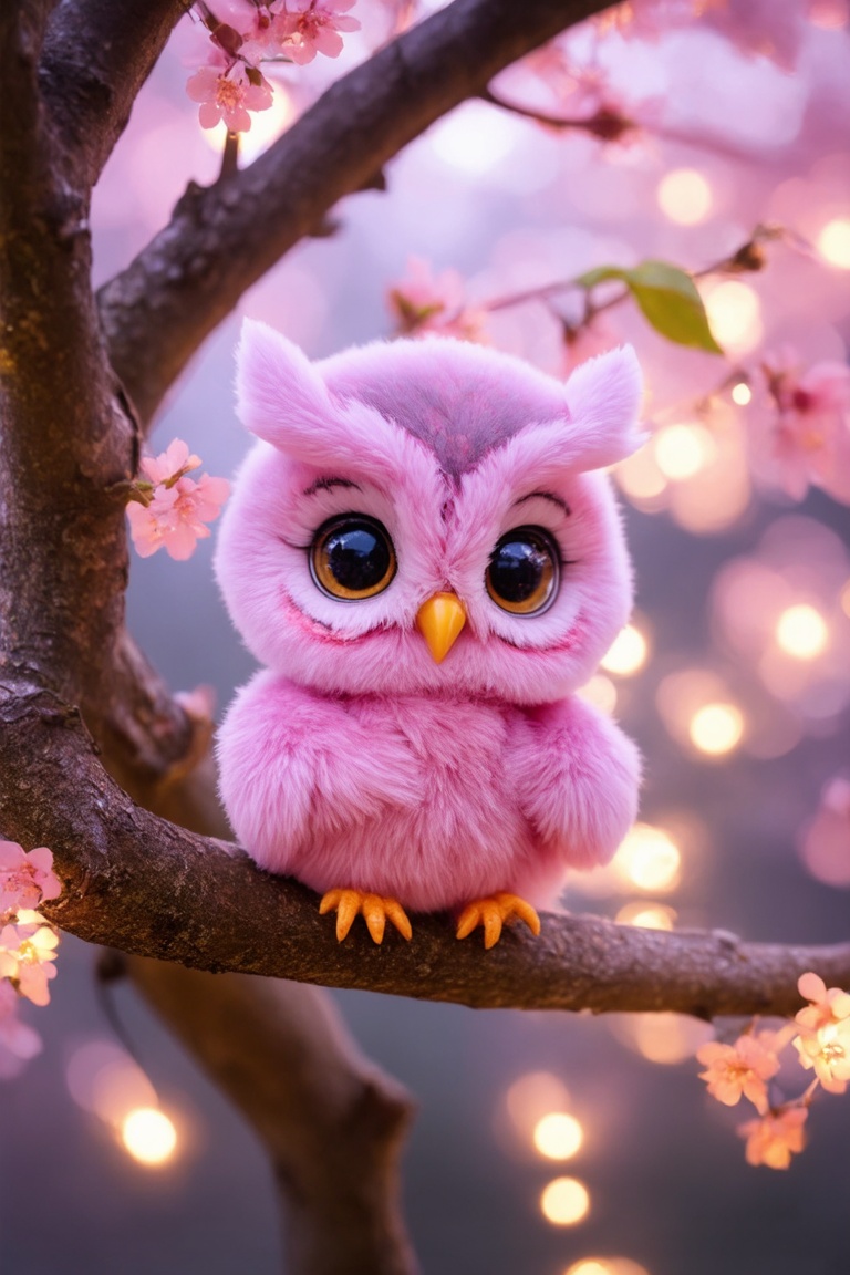 cuteness overload ,  neon pink and purple glowing,  fairy lights photography cute tiny transparent vivid ghostly little ha...