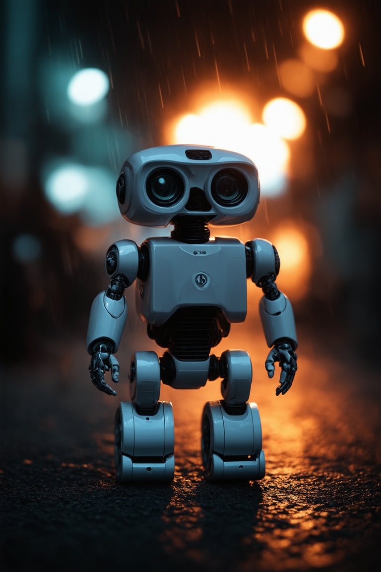 Small robot,  cute robot,  rectangular body on Tensor.Art
