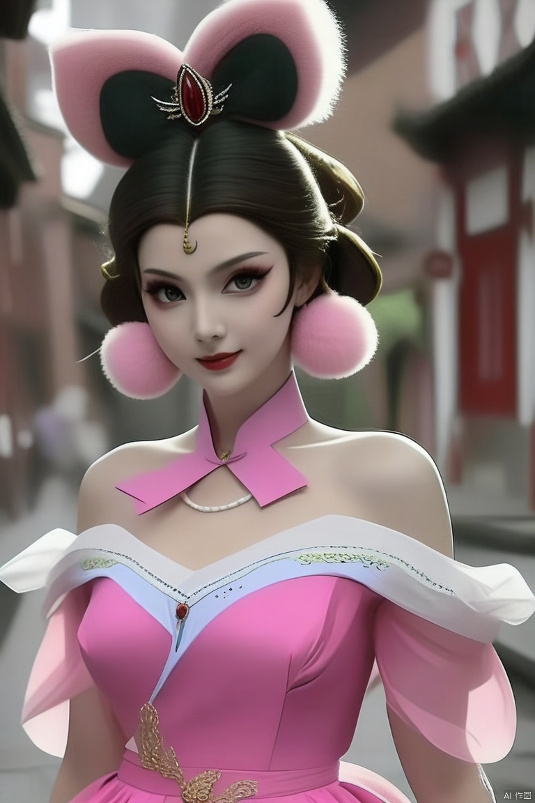Best quality, masterpiece, photorealistic, official Art, 1girl,  solo,dress,upper_body,妲己