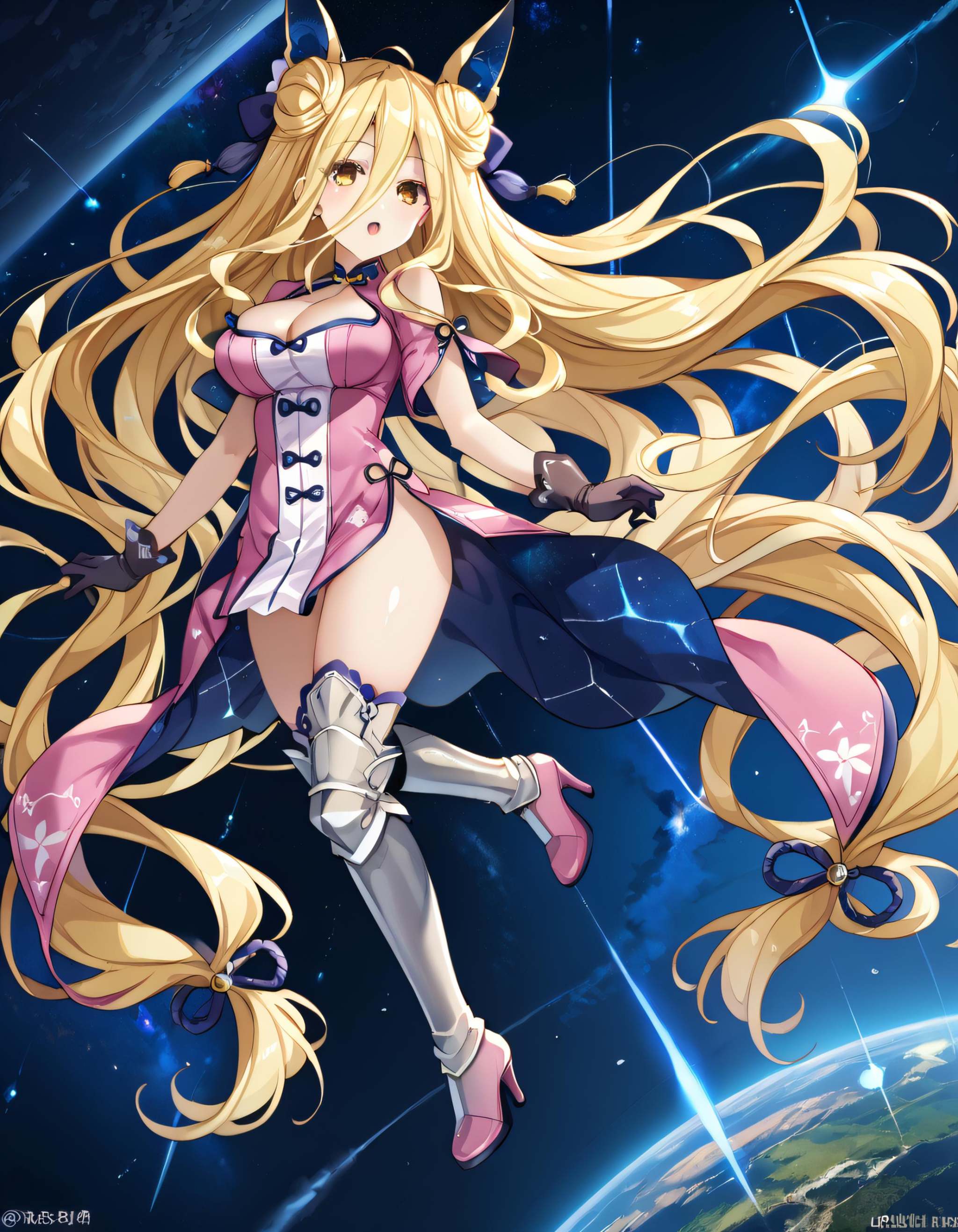Mukuro,  hairstyle1,  blonde hair on Tensor.Art