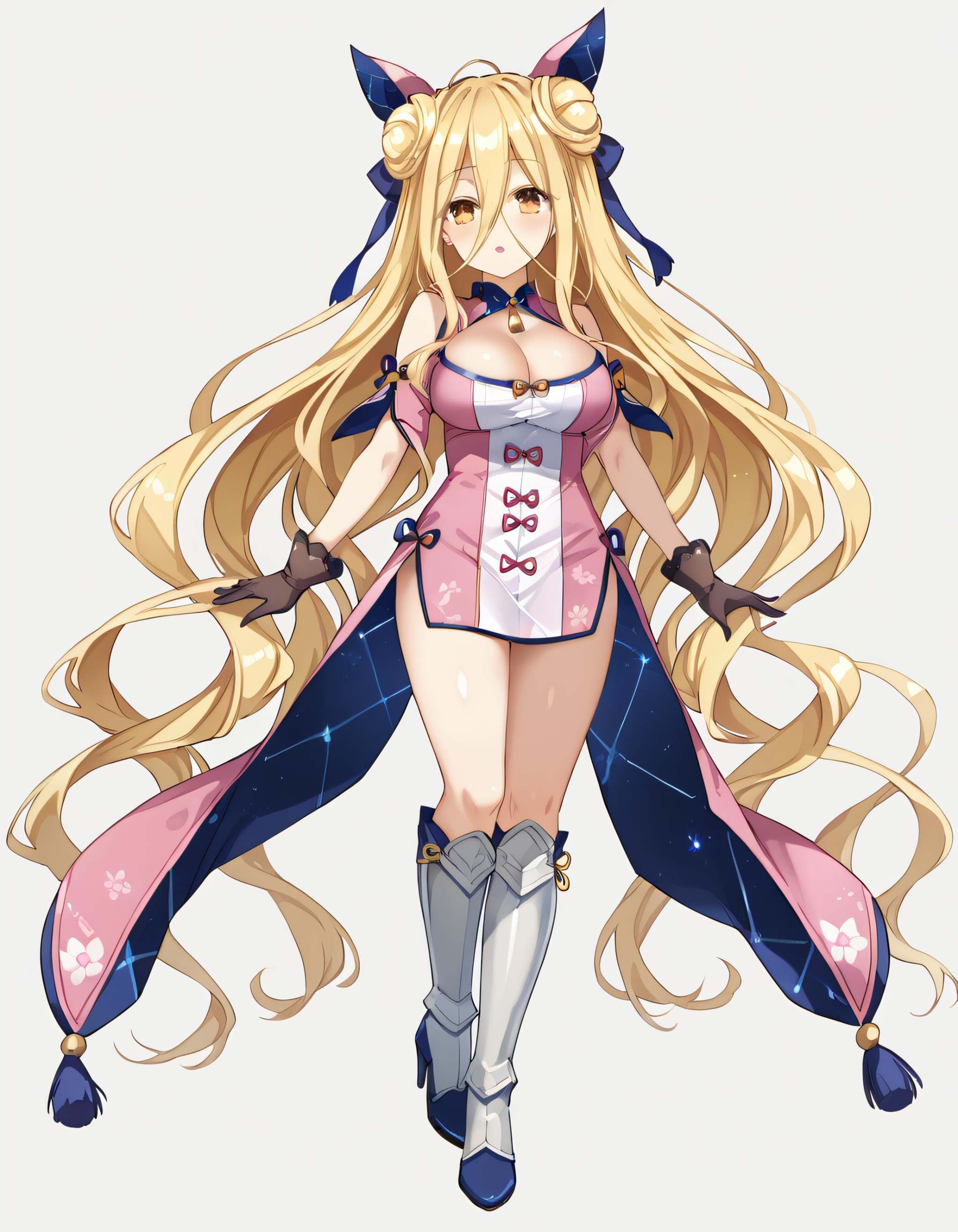 Mukuro,  hairstyle1,  blonde hair on Tensor.Art
