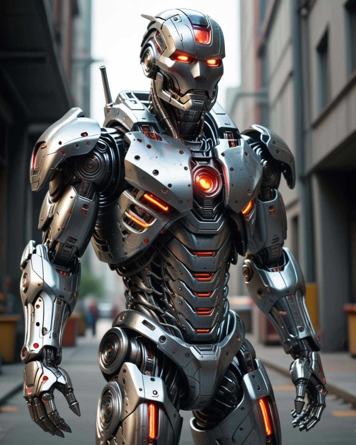 1boy,  glowing eyes,  humanoid robot on Tensor.Art