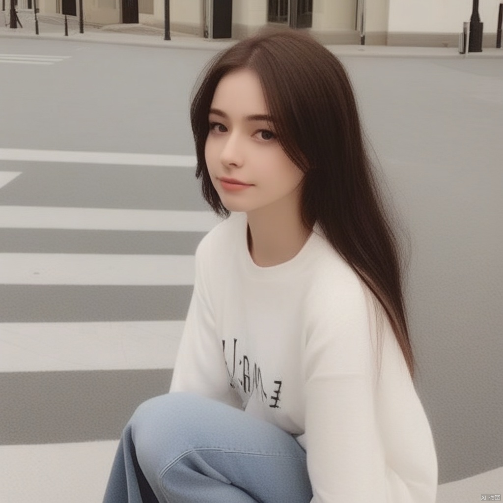 高清相机拍摄,清晰的细节,完美的脸,街拍女孩,全身照,eluosi