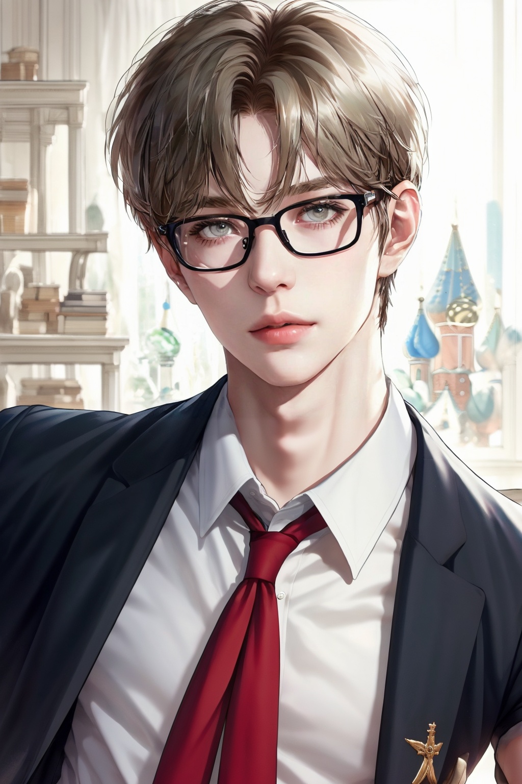 1boy,  cute,  glasses on Tensor.Art