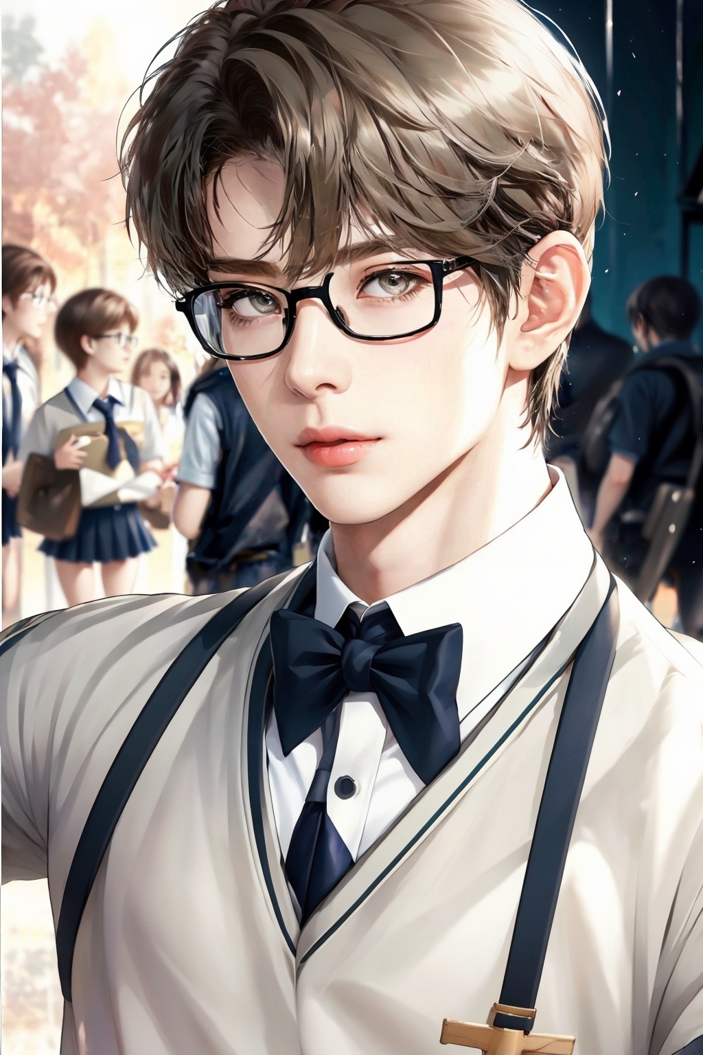 1boy,  cute,  glasses on Tensor.Art