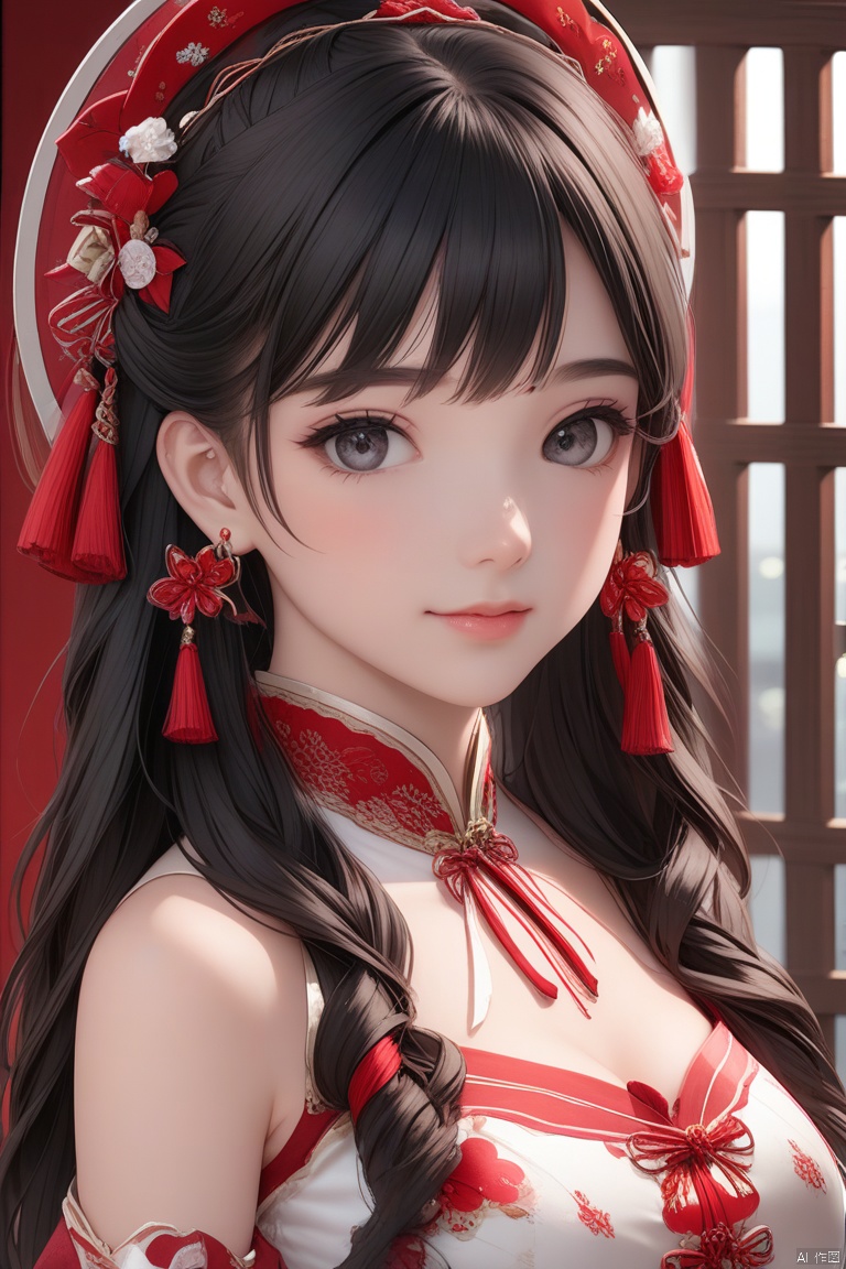 medium breasts:, upper body, masterpiece, top quality, official art, beautiful and aesthetic, 1girl, extreme detailed eyes, fractal art:1.3, highest detailed, perfect face, shiny skin, HDR, galaxy, light streaks, striking visuals, tutututu, see-through, cheongsam, cheongsam, tutututu, girl, red earrings, red jewelry, 1 girl, blonde hair, 1 girl, best quality,正常的手指,上半身,不露手指