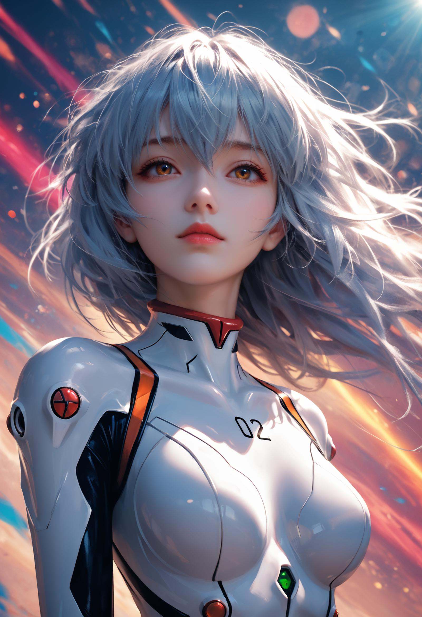 1girl,  ayanami rei,  neon genesis evangelion on Tensor.Art