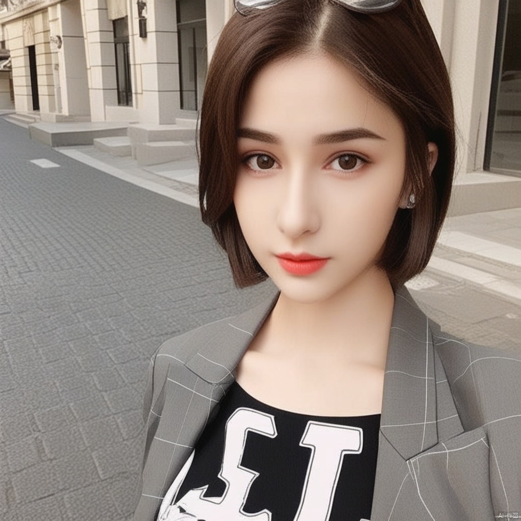 高清相机拍摄,清晰的细节,完美的脸,街拍女孩,全身照,eluosi