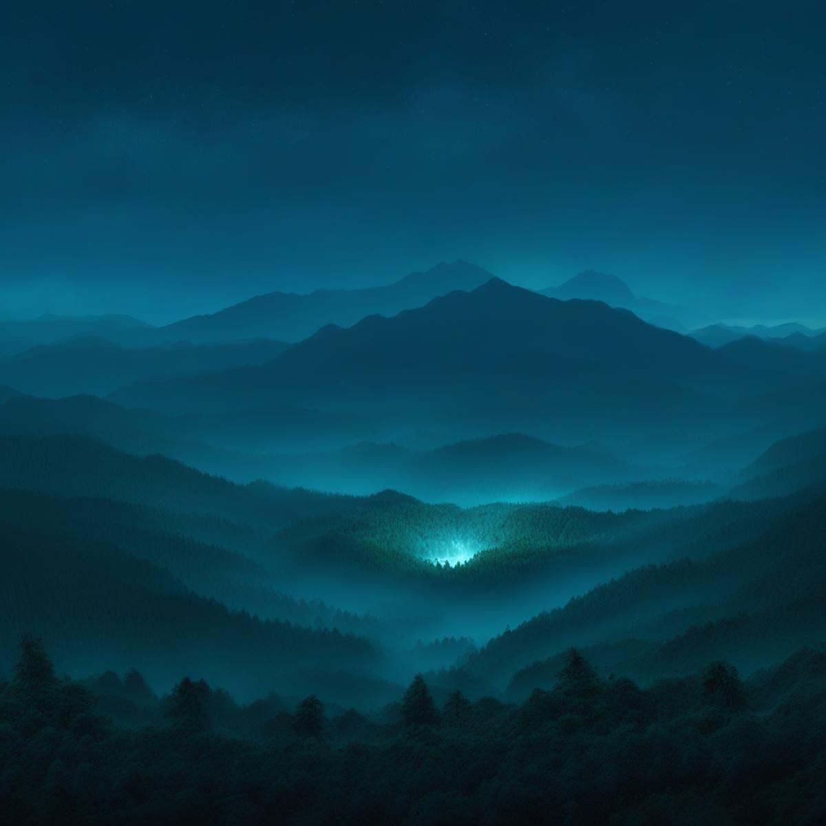 FANTASY_LOOK SCENERY OUTDOORS TREE NIGHT SKY NATURE CLOUD FOREST MOUNTAIN on Tensor.Art