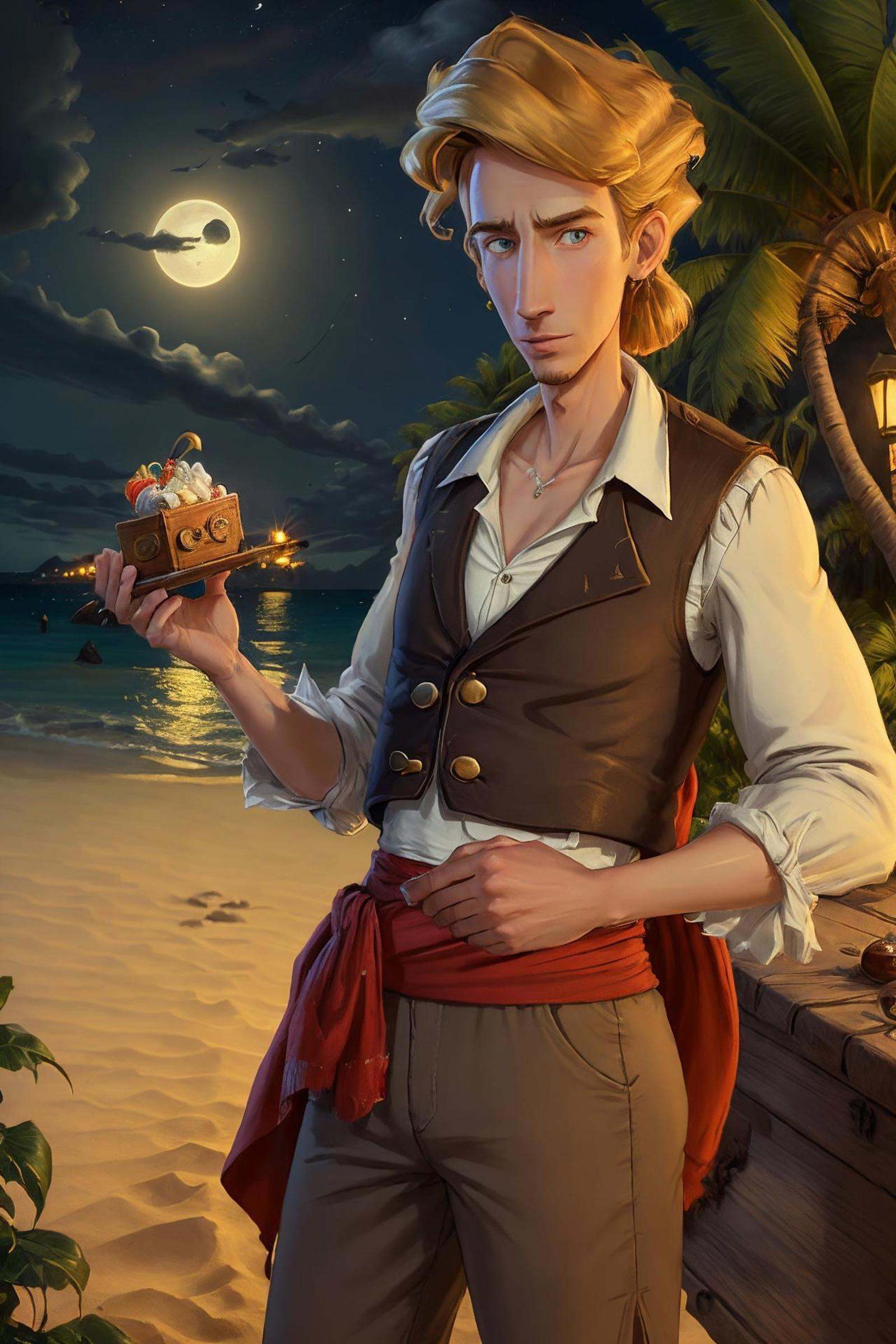guybrush,  solo,  male focus on Tensor.Art
