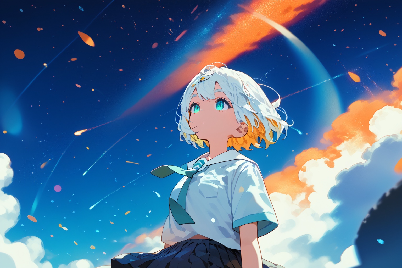 solo,  1girl,  short-hair on Tensor.Art