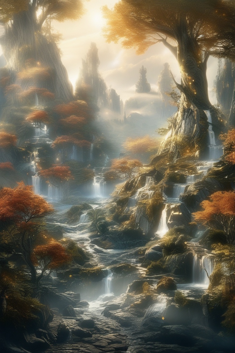 Create a high-definition,  fantastical magical mystical landscape on Tensor.Art