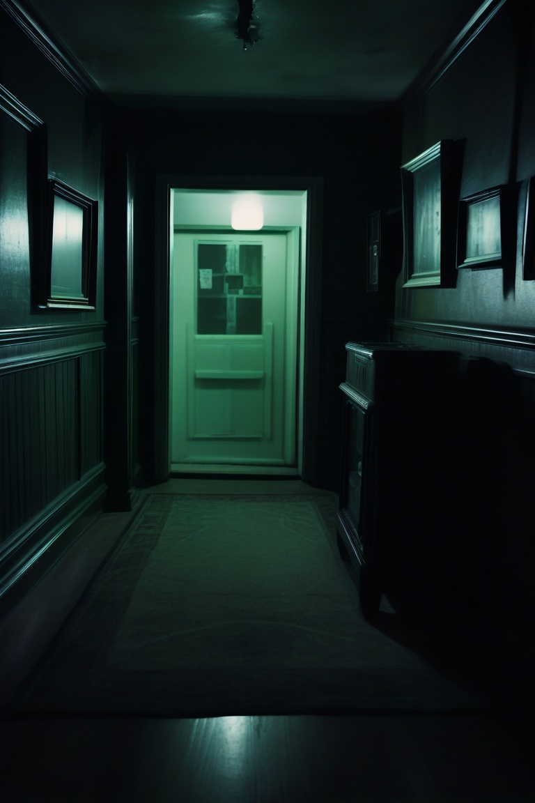 a polaroid photo of at indoors of a cursed_house,  Imagine a realistic scenario,  where we're following the warrens ot thr...