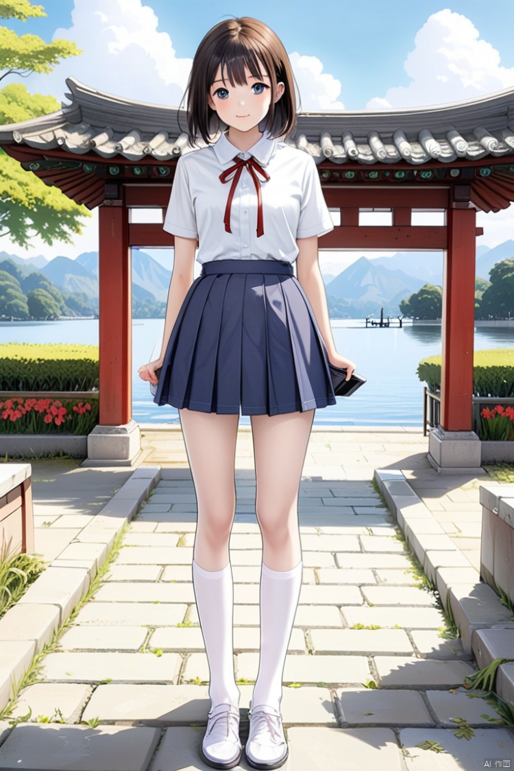 混元Dit|服装款式/JK/白衬衫灰裙 by tommy1977 on Tensor.Art