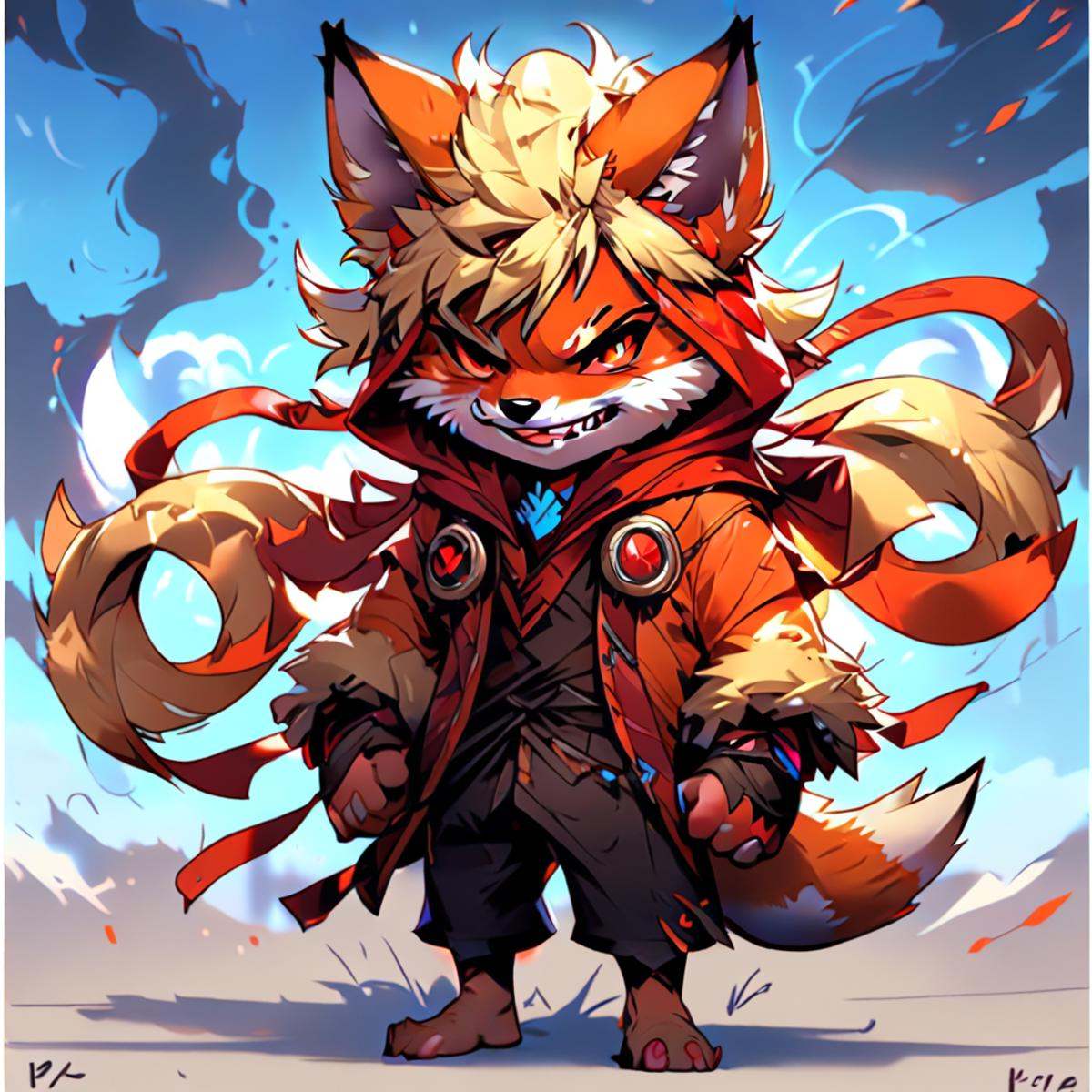 blonde hair,  crack,  sly expression on Tensor.Art