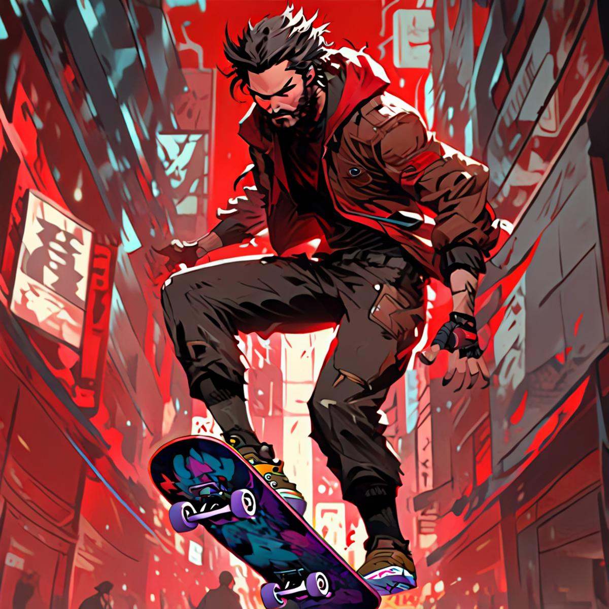 editorial,  anime,  Keanu Reeves on Tensor.Art