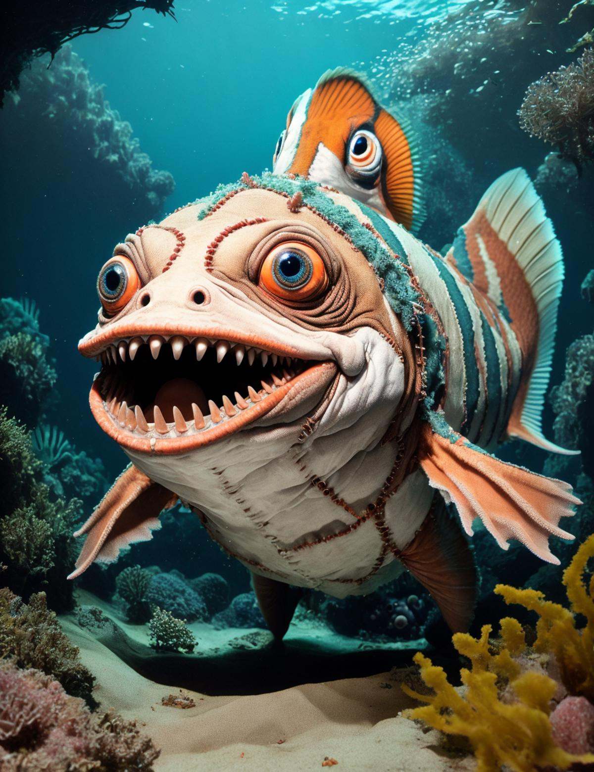 DonMCr33pyD0115 fusion of clownfish,  kongamato,  platypus on Tensor.Art