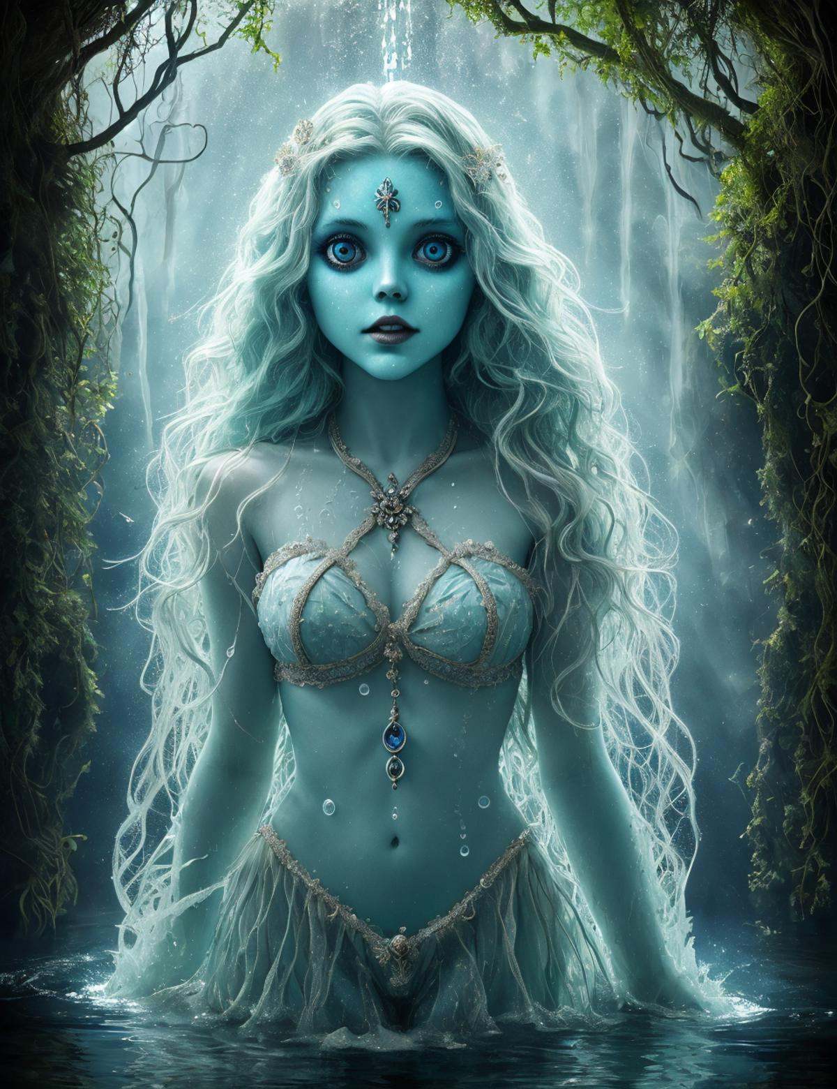 DonMCr33pyD0115 undine,  elemental being,  associated with bodies of water on Tensor.Art