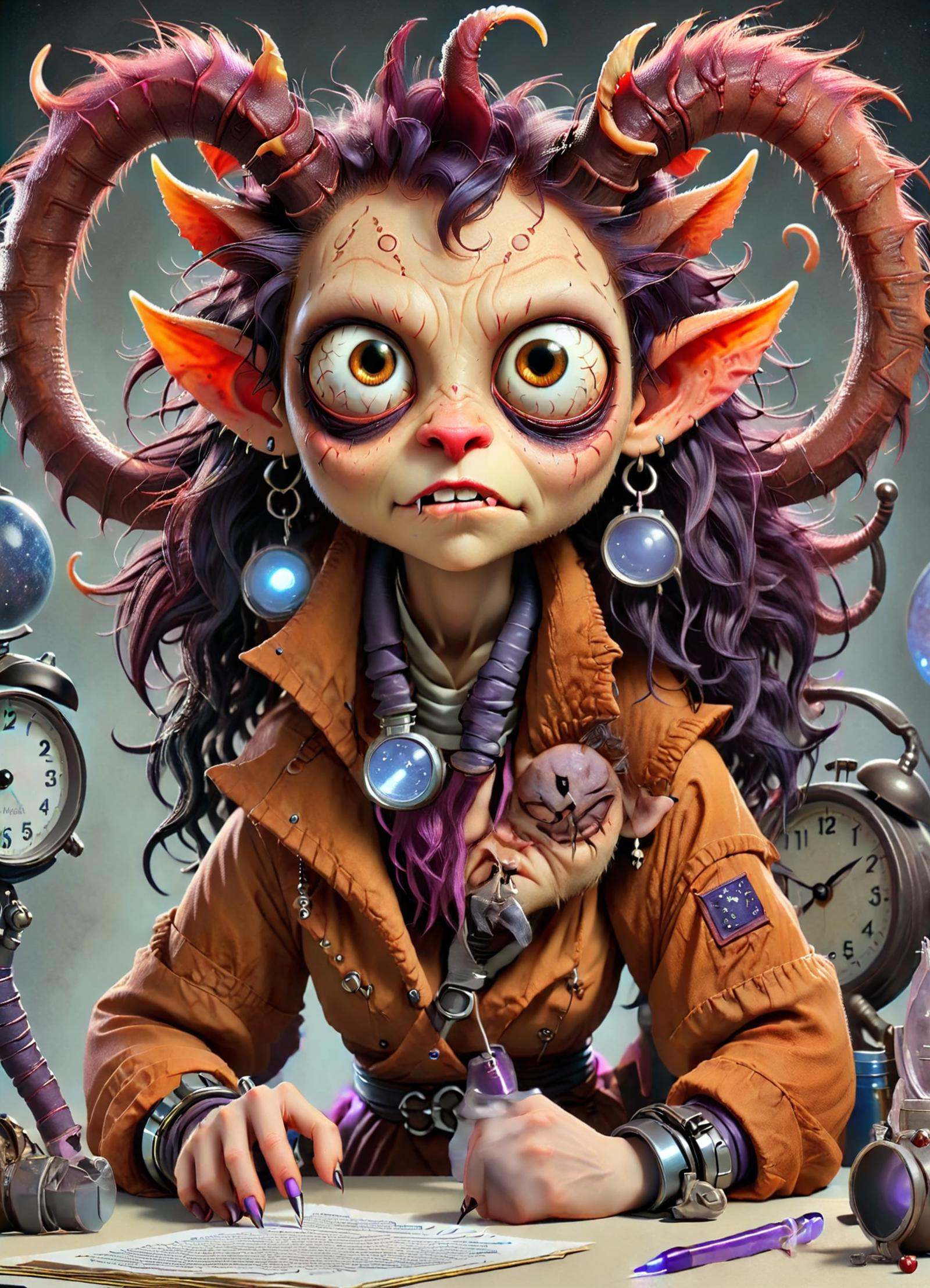 DonM1ns0mn14XL,  female tiefling,  astrobiologist on Tensor.Art