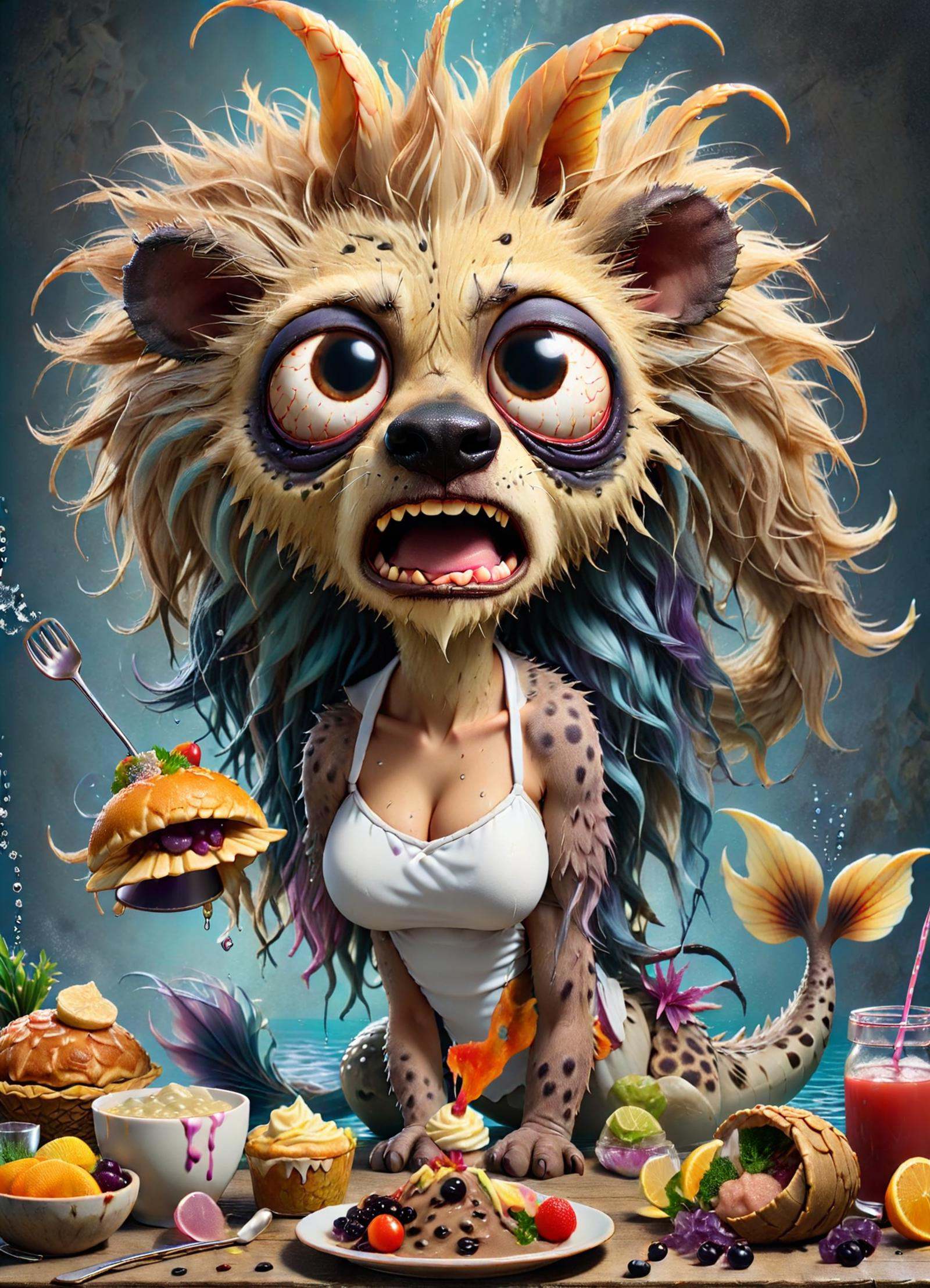 DonM1ns0mn14XL,  fusion of gourmet mermaids,  roc on Tensor.Art