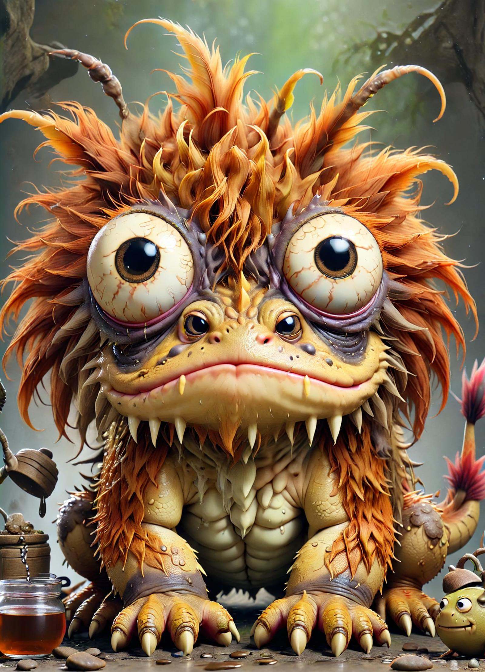 DonM1ns0mn14XL,  fusion of spadefoot toad,  qilin on Tensor.Art