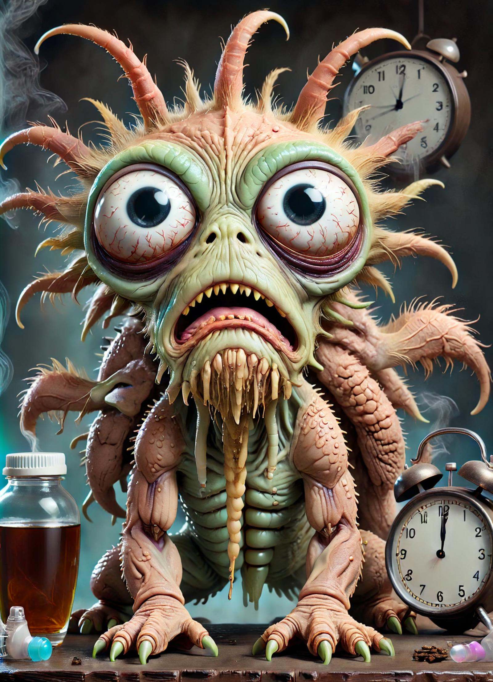 DonM1ns0mn14XL,  alienesque liquid time chinese quadrupedal Chinese Lung,  leathery on Tensor.Art
