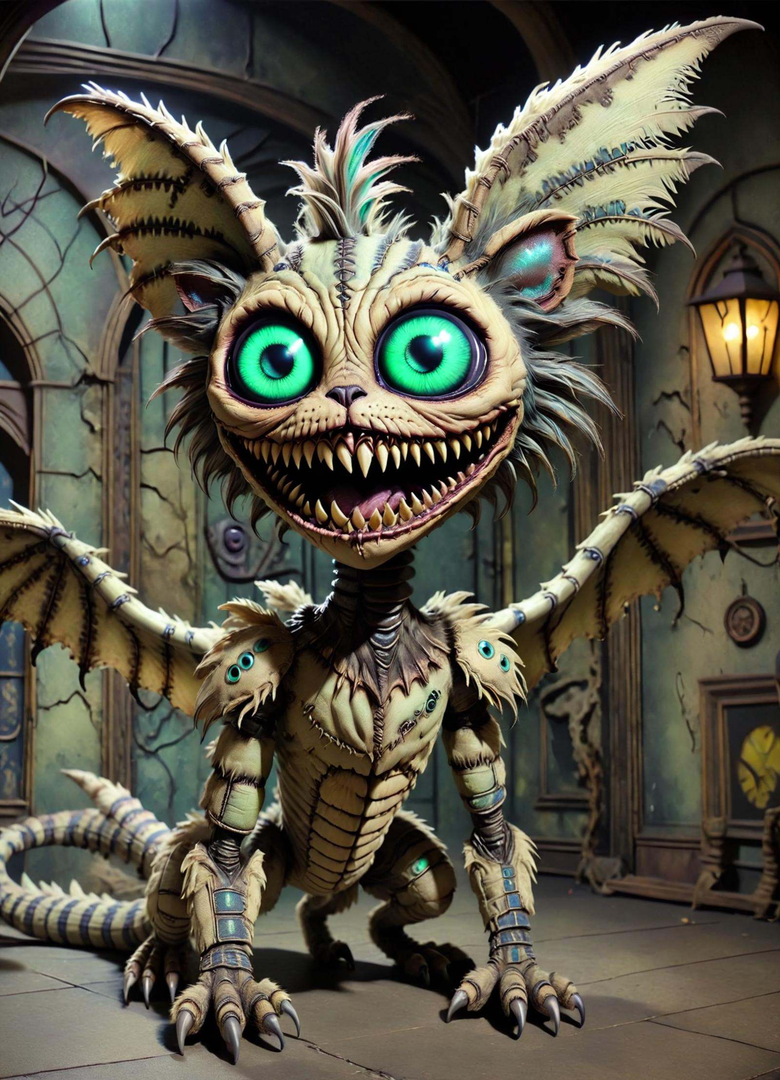 DonMCr33pyD0115XL big alien alien high-tech segmented sentient being,  feathered appendages,  tailless on Tensor.Art