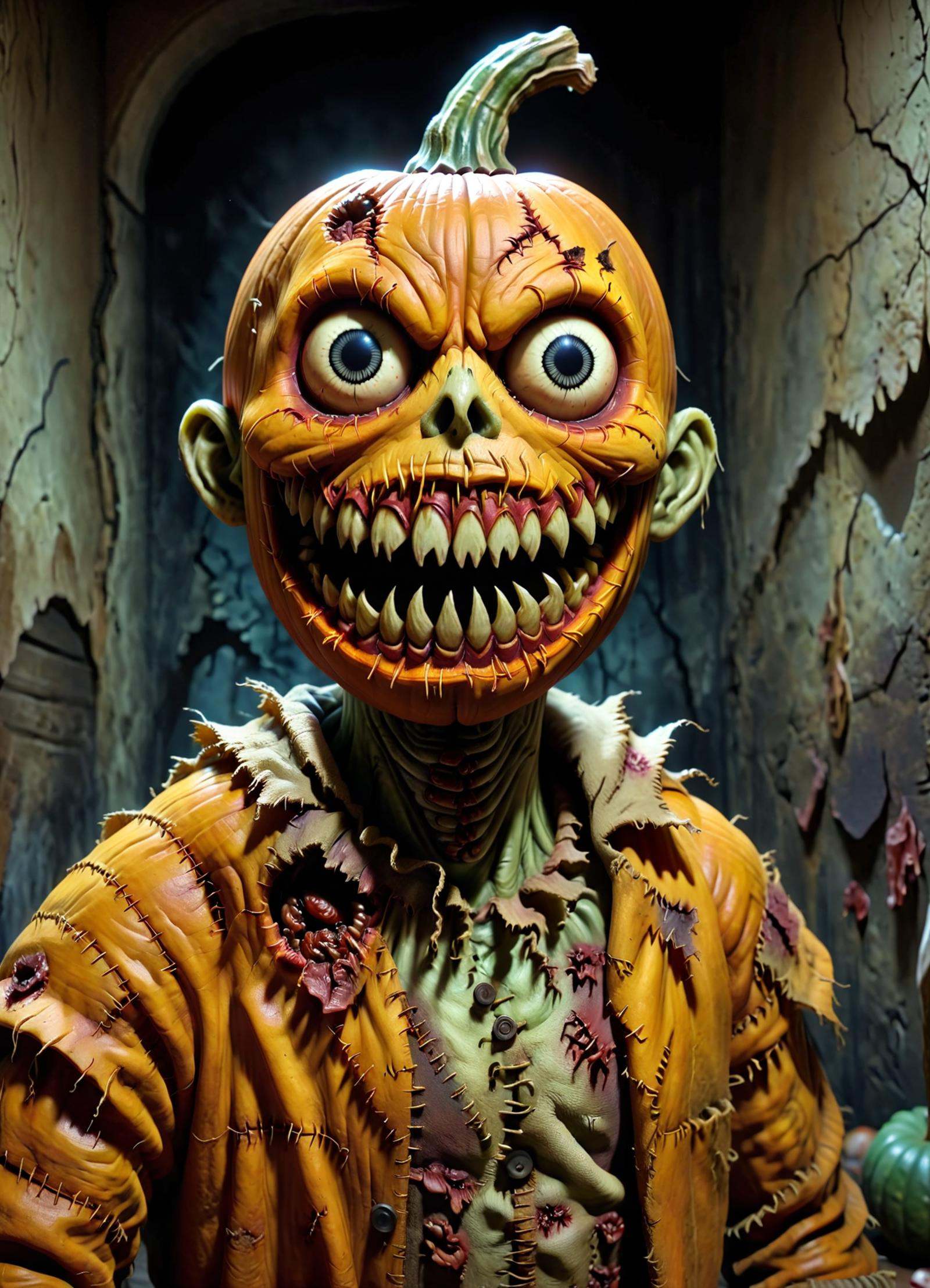 DonMCr33pyD0115XL pumpkin carving,  3d sculpting,  horror movie icon on Tensor.Art