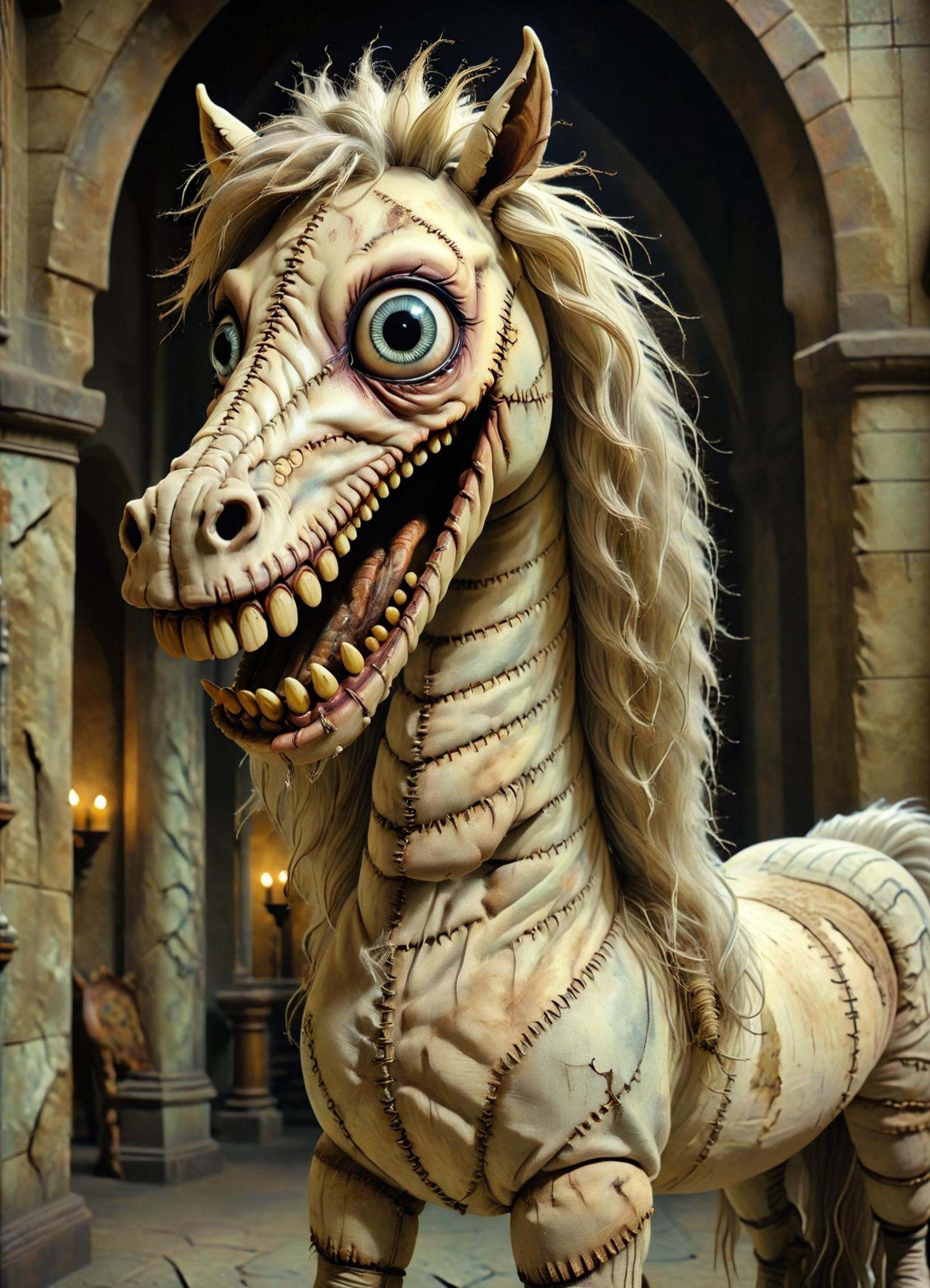 DonMCr33pyD0115XL enenra,  mythical majestic horse creature,  single horn on Tensor.Art