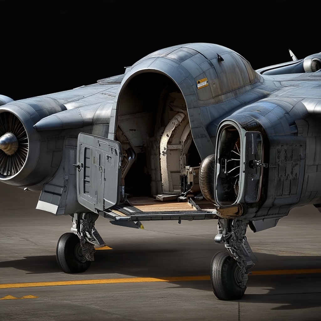 ((Ultra-realistic)) photo of an aircraft \(ek_raz0r_cre5t\),  parked on ground,  military on Tensor.Art