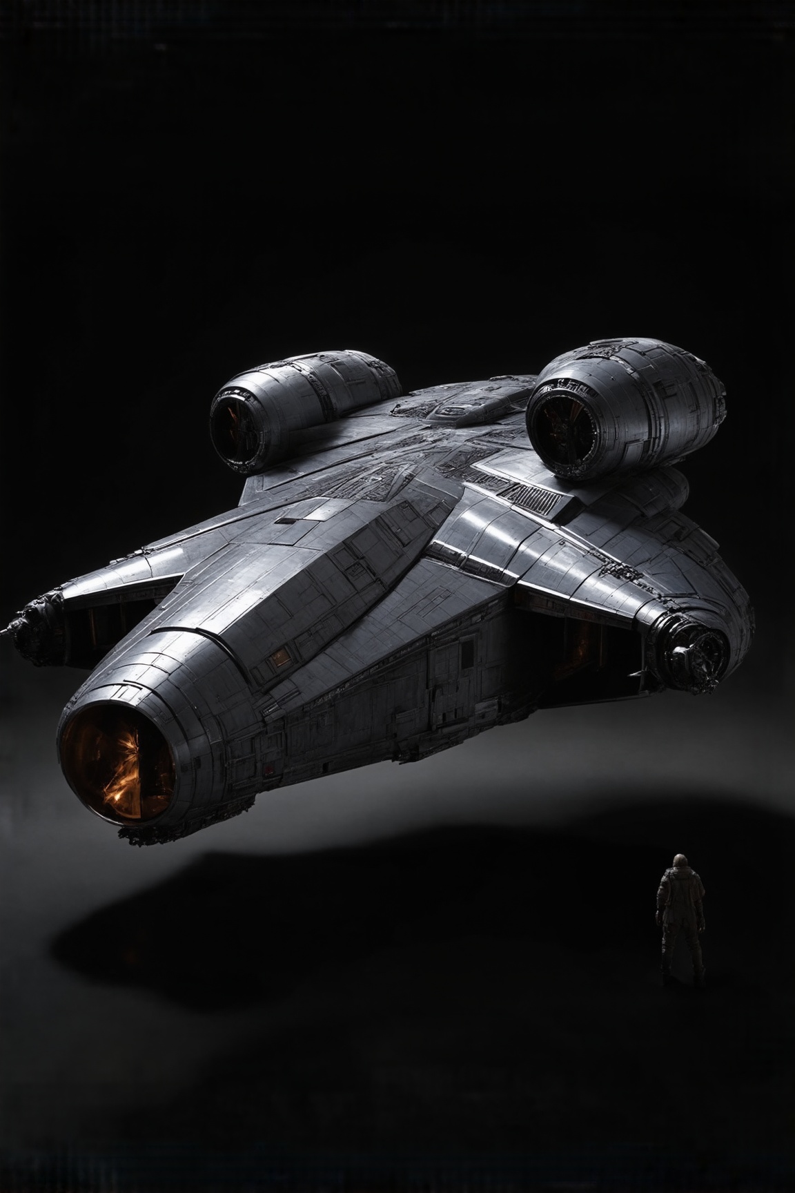 ((Ultra-realistic)) photo of Razor Crest,  a starsip in Star Wars film,  Mandalorian's starship on Tensor.Art
