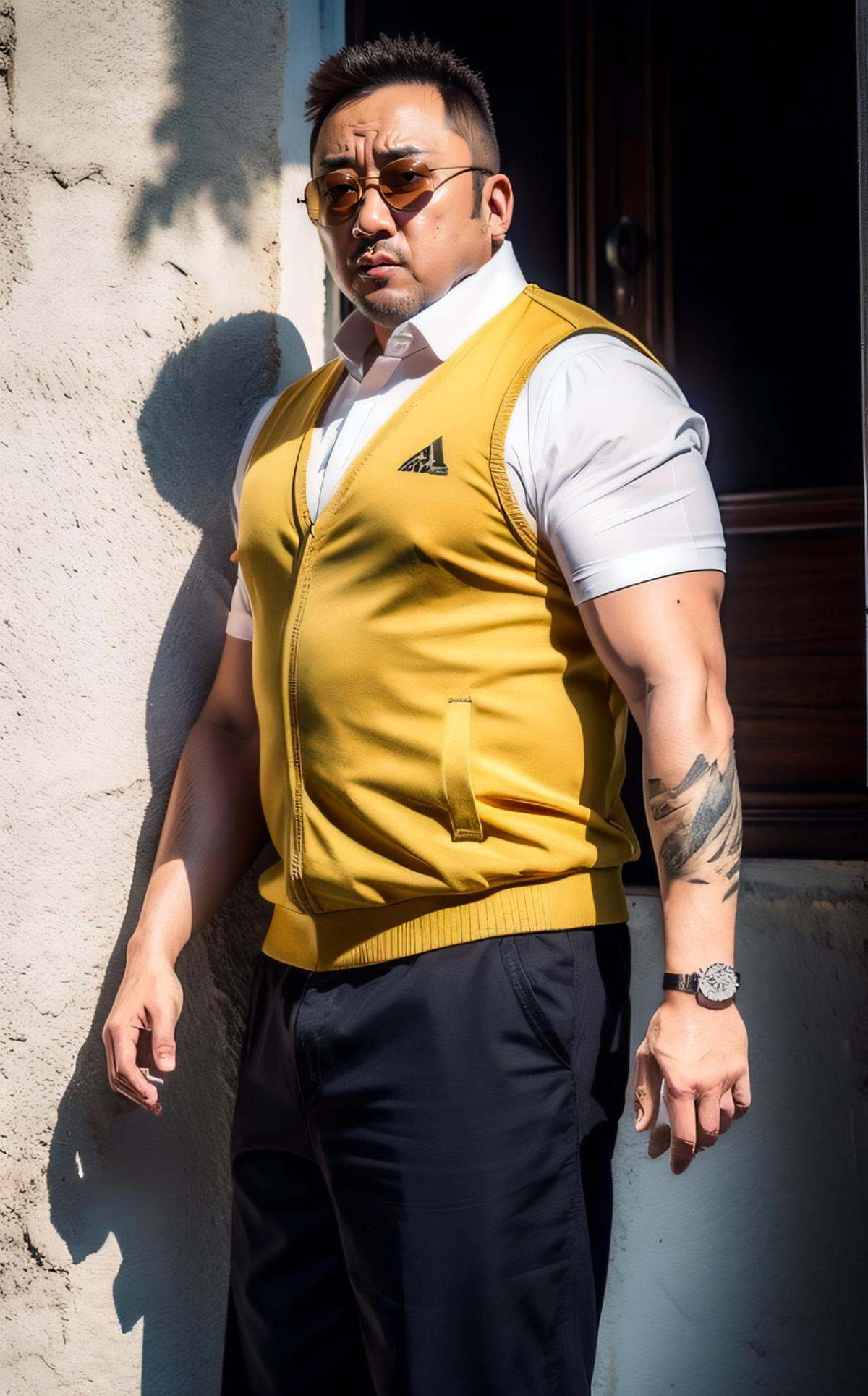 muscular male,  sunglasses ,  intimidating on Tensor.Art