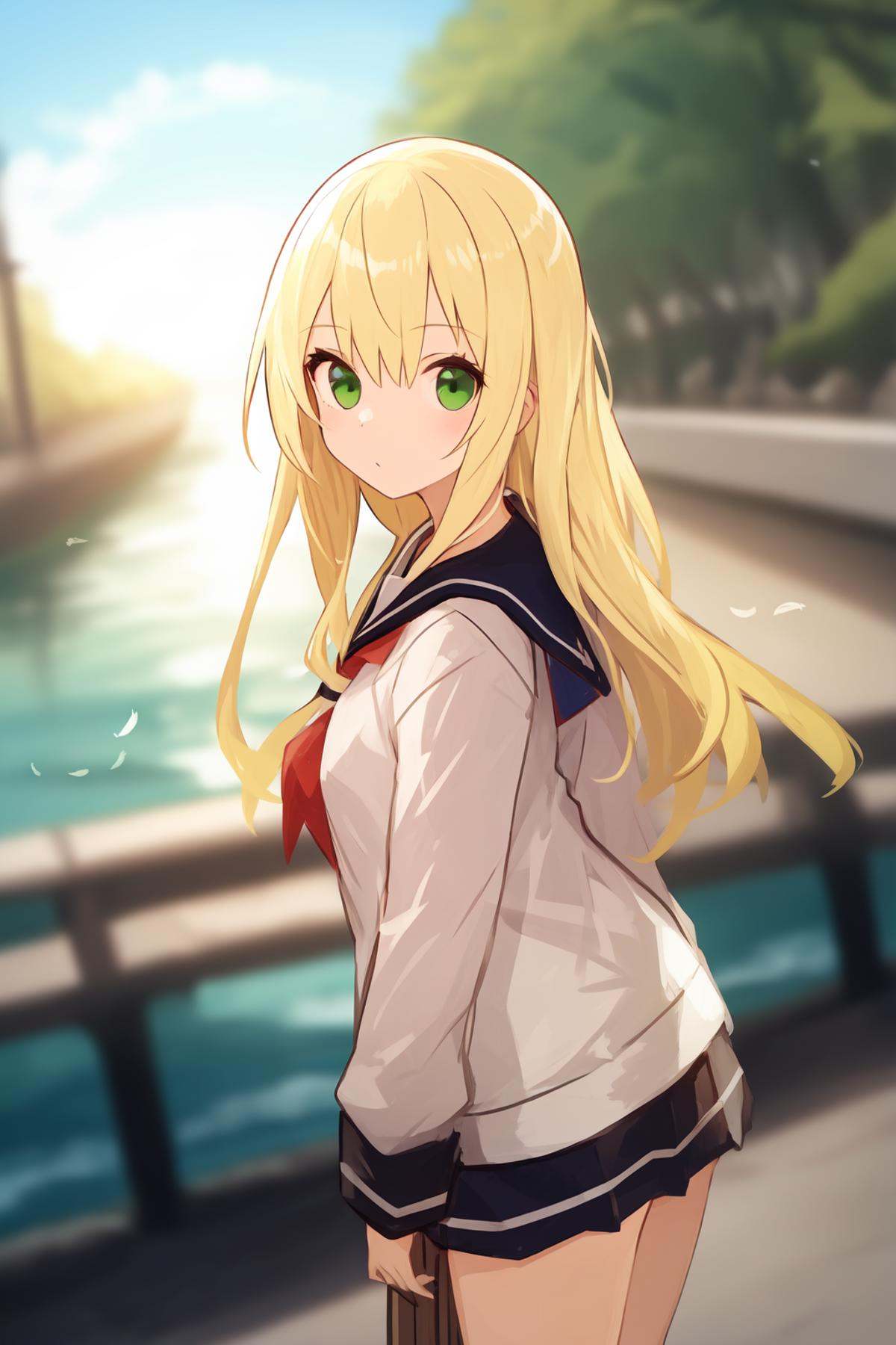 1girl,  long hair,  blonde hair on Tensor.Art