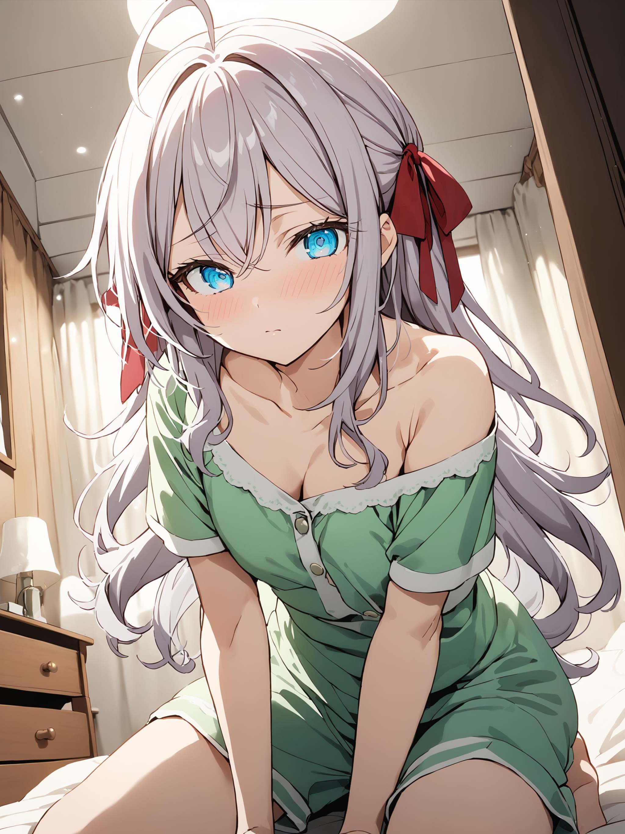 alya_imoto,  blue eyes,  white hair on Tensor.Art