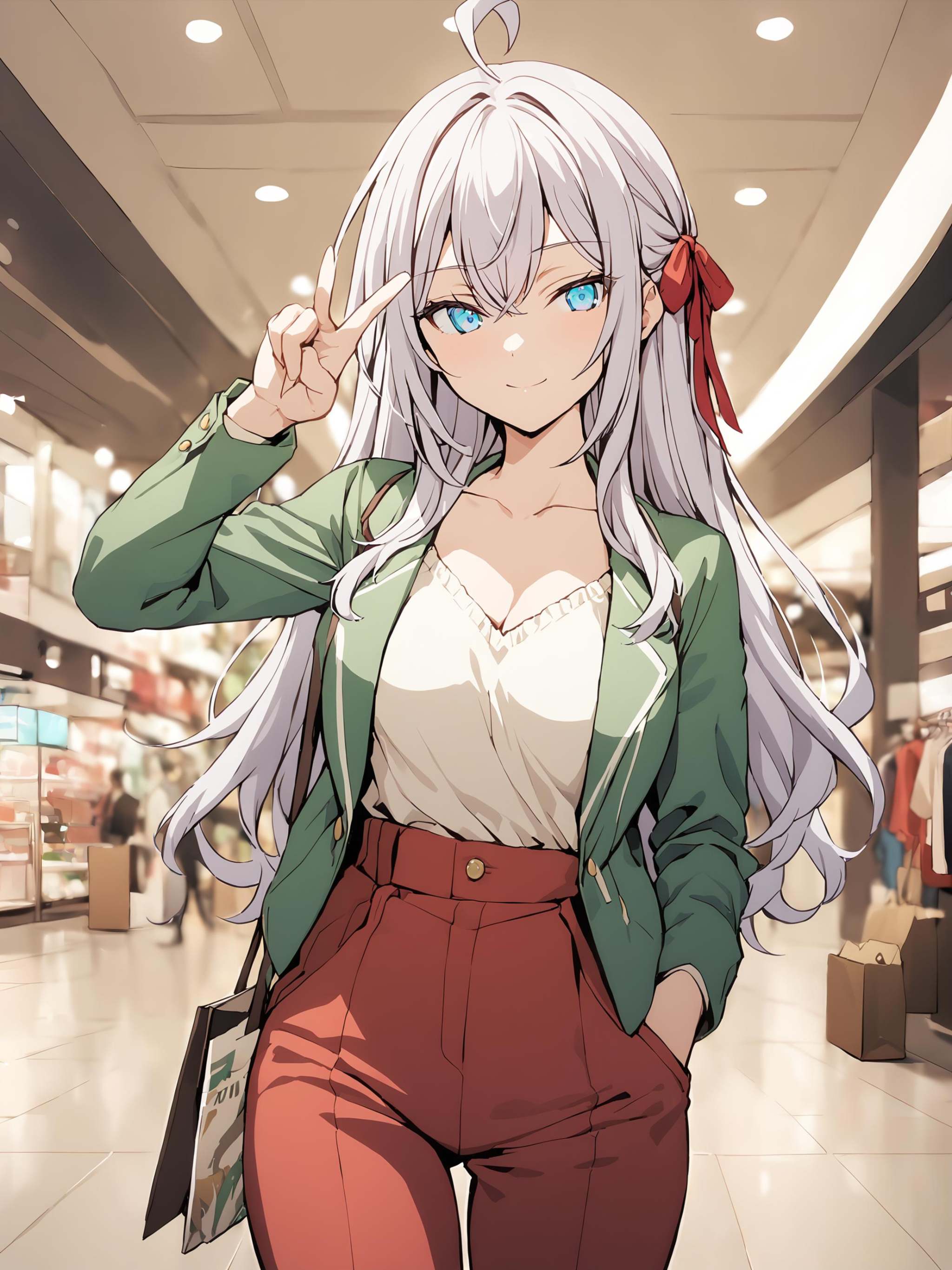alya_imoto,  blue eyes,  white hair on Tensor.Art