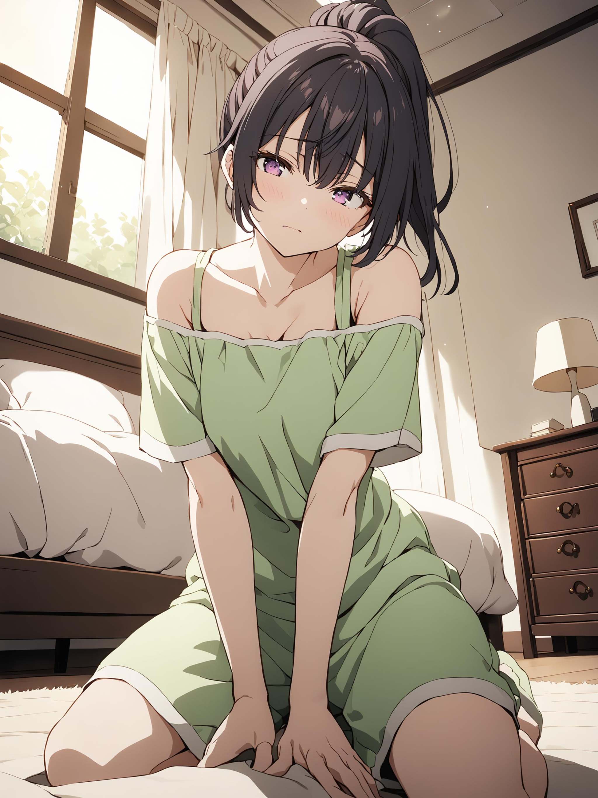suouyuki_imoto,  purple eyes,  black hair on Tensor.Art