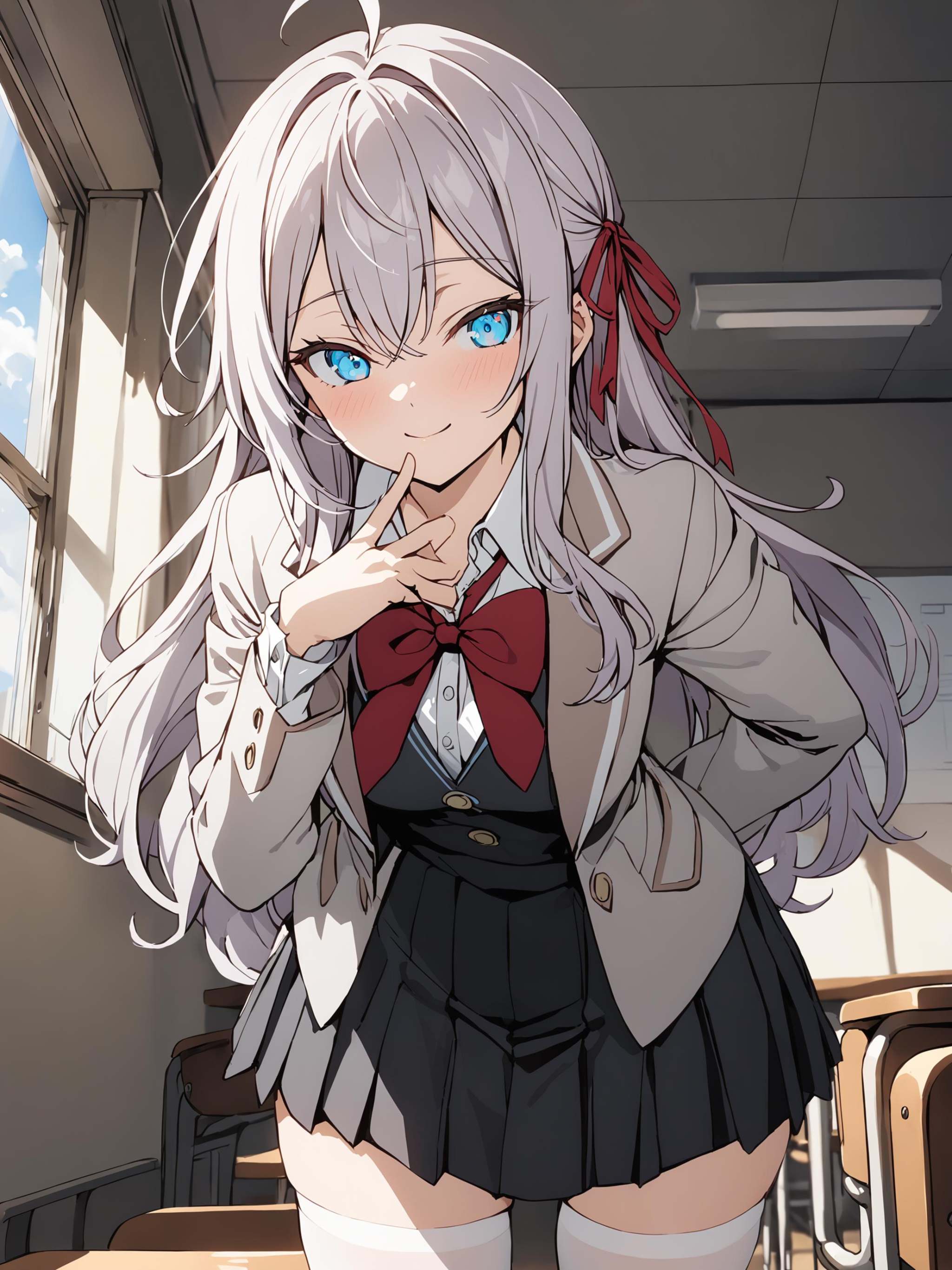 alya_imoto,  blue eyes,  white hair on Tensor.Art