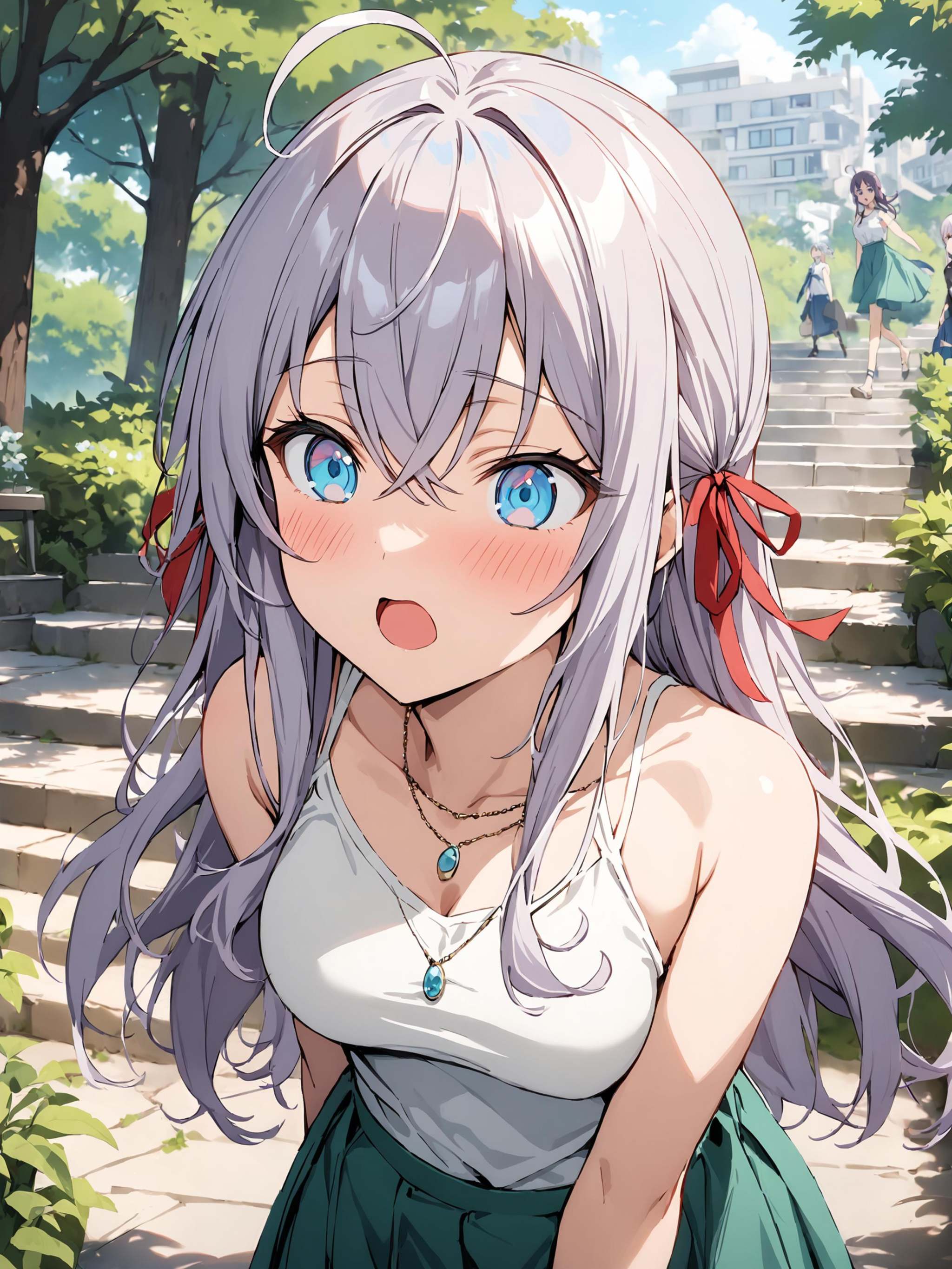 alya_imoto,  blue eyes,  white hair on Tensor.Art