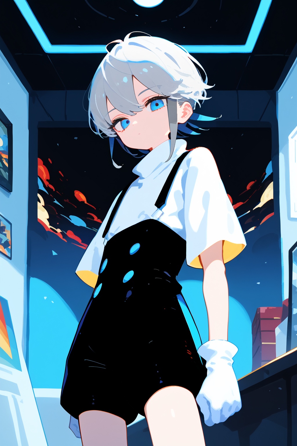 1girl,  looking at viewer ,  short hair on Tensor.Art