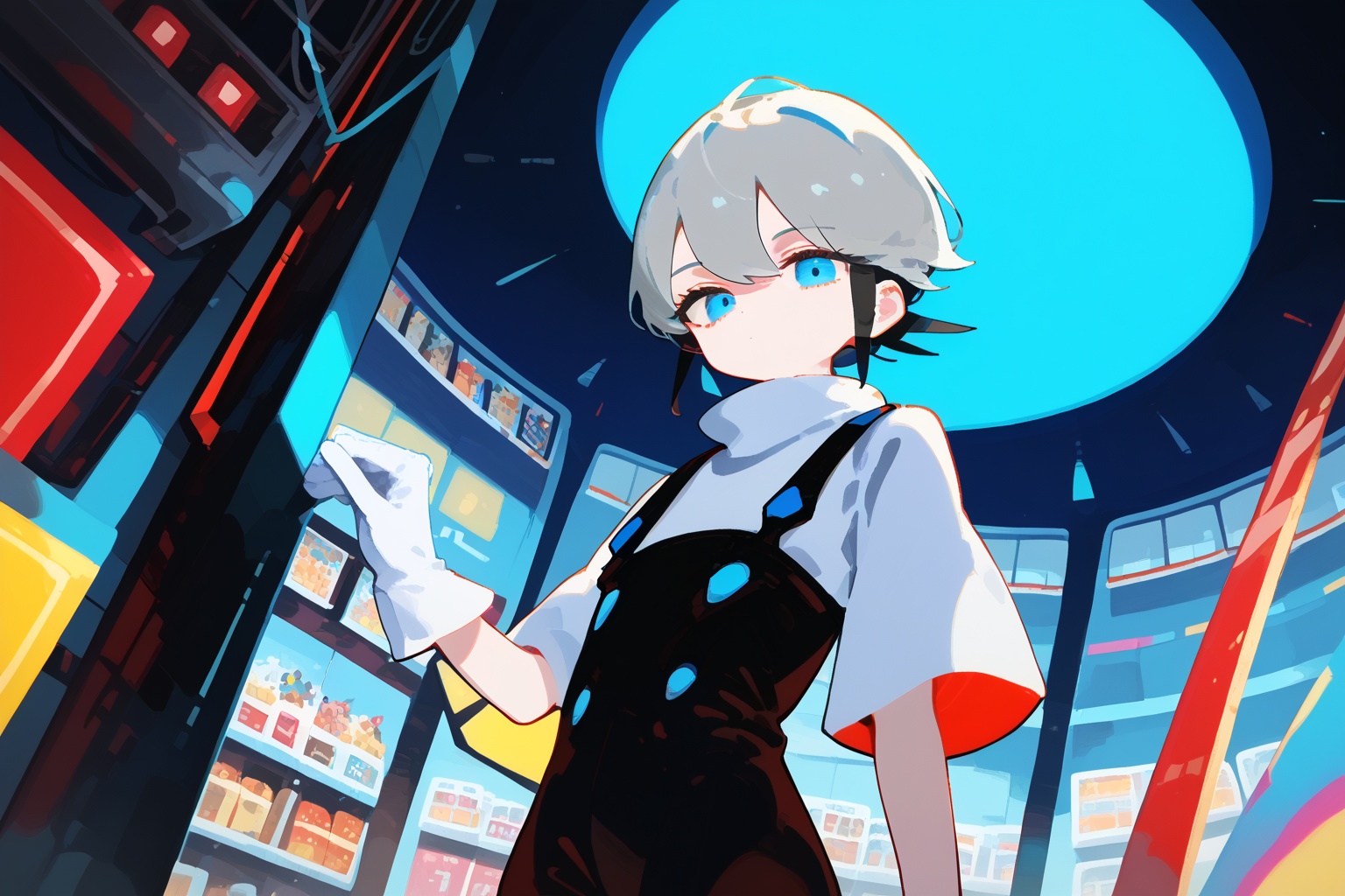 1girl,  looking at viewer ,  short hair on Tensor.Art