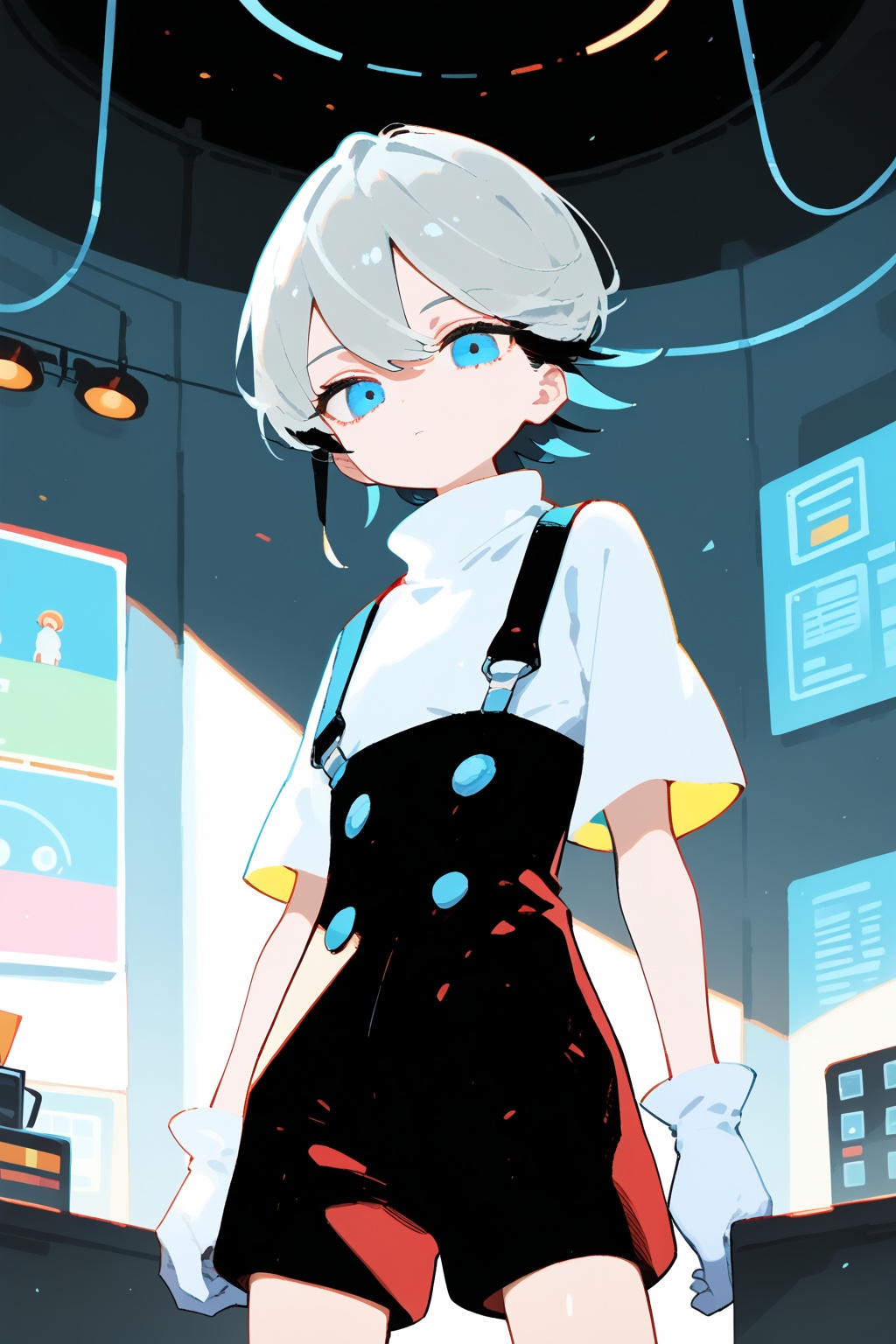 1girl,  looking at viewer ,  short hair on Tensor.Art