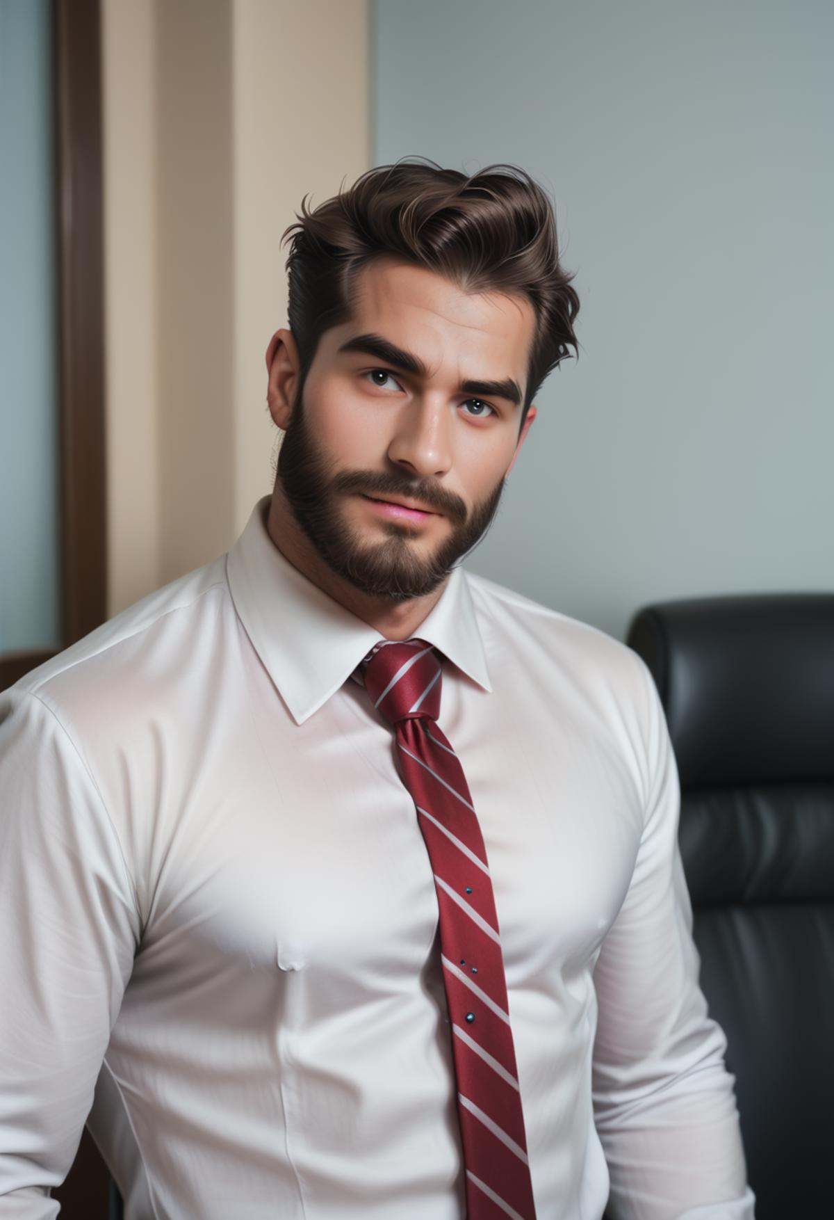 1boy,  beard,  facial hair on Tensor.Art