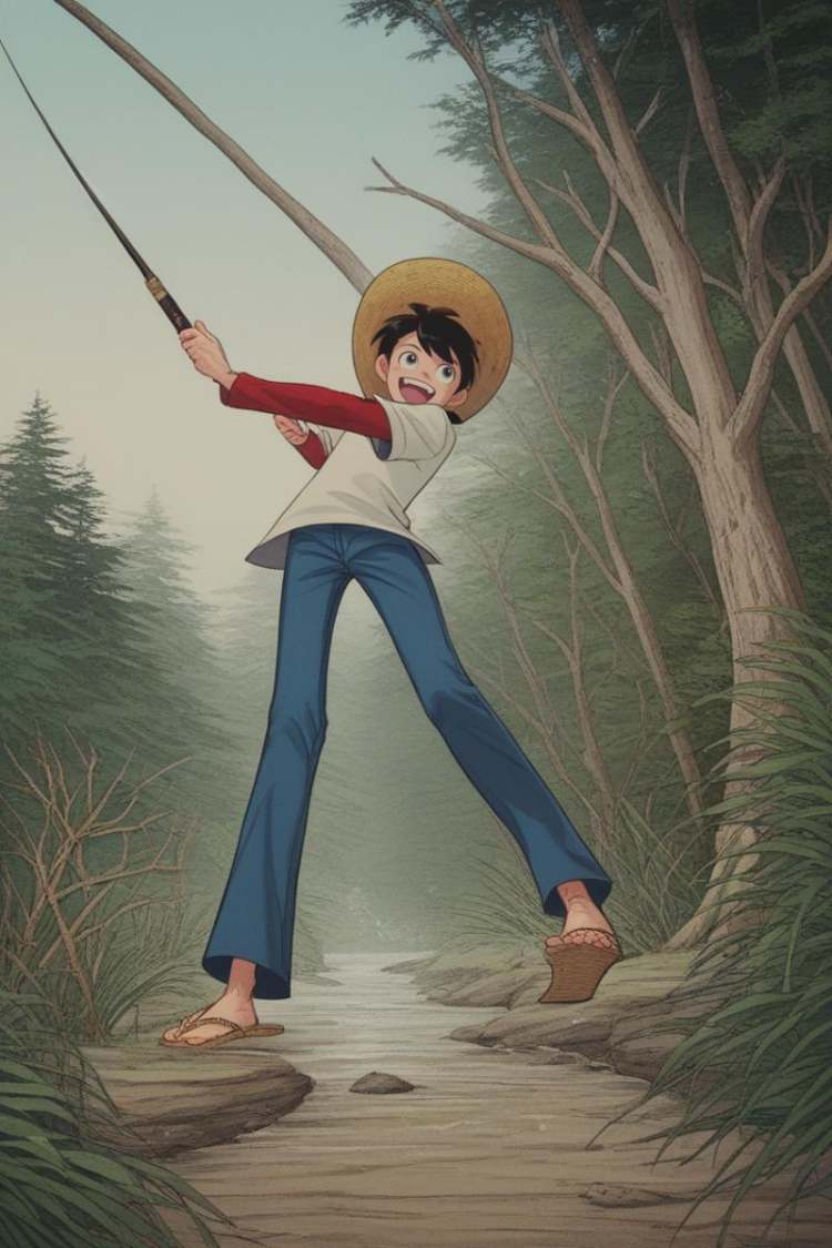 Sanpei Mihira (三平三平) - Tsurikichi Sanpei / Fisherman Sanpei (釣りキチ三平) - (Pony) by 25kkai on Tensor.Art