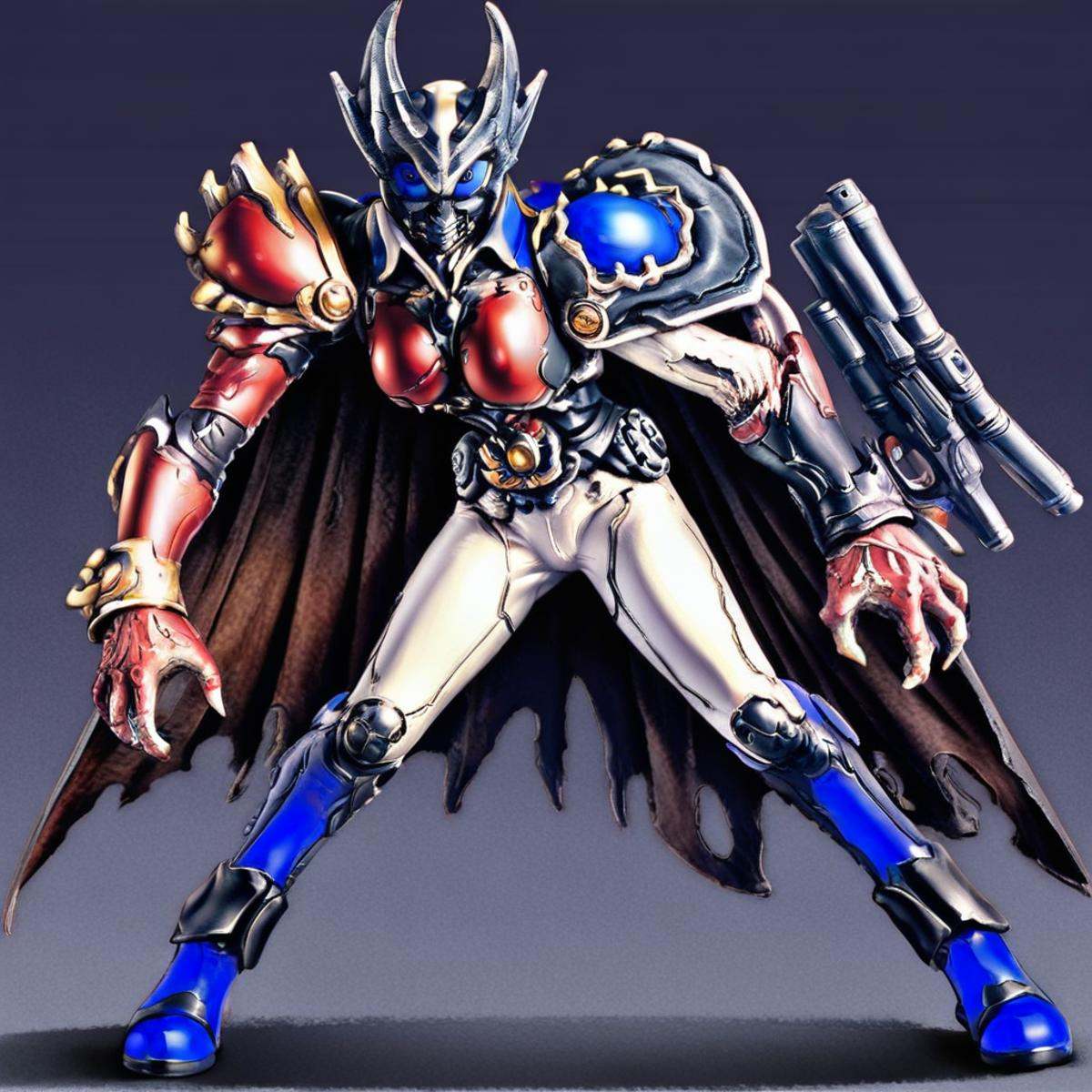 horns,  wing cape,  open hands on Tensor.Art